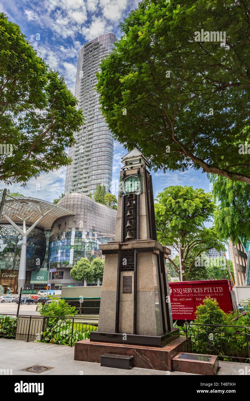 Singapur, Singapur - ca. September 2017: Straßen von Singapur, Singapur. Stockfoto