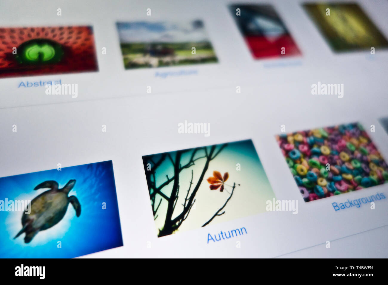 Alamy website Bildschirm Stockfoto