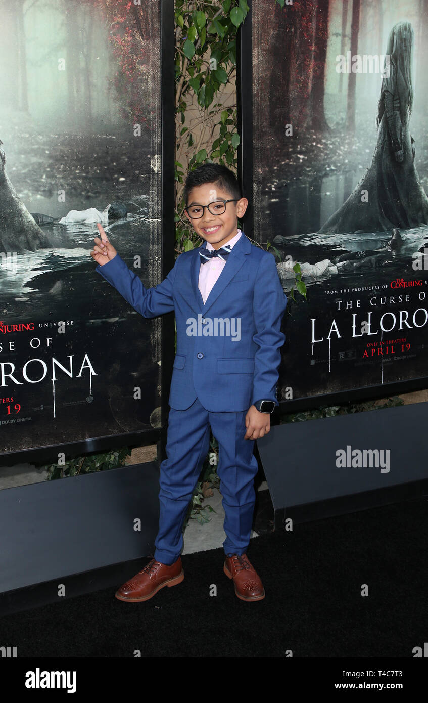 Hollywood, Kalifornien, USA. 15. Apr 2019. Jayden Valdivia bei der Premiere von Warner Bros. Der Fluch von La llorona an der Egyptian Theatre am 15. April 2019 in Hollywood, Kalifornien. Credit: MediaPunch Inc/Alamy leben Nachrichten Stockfoto