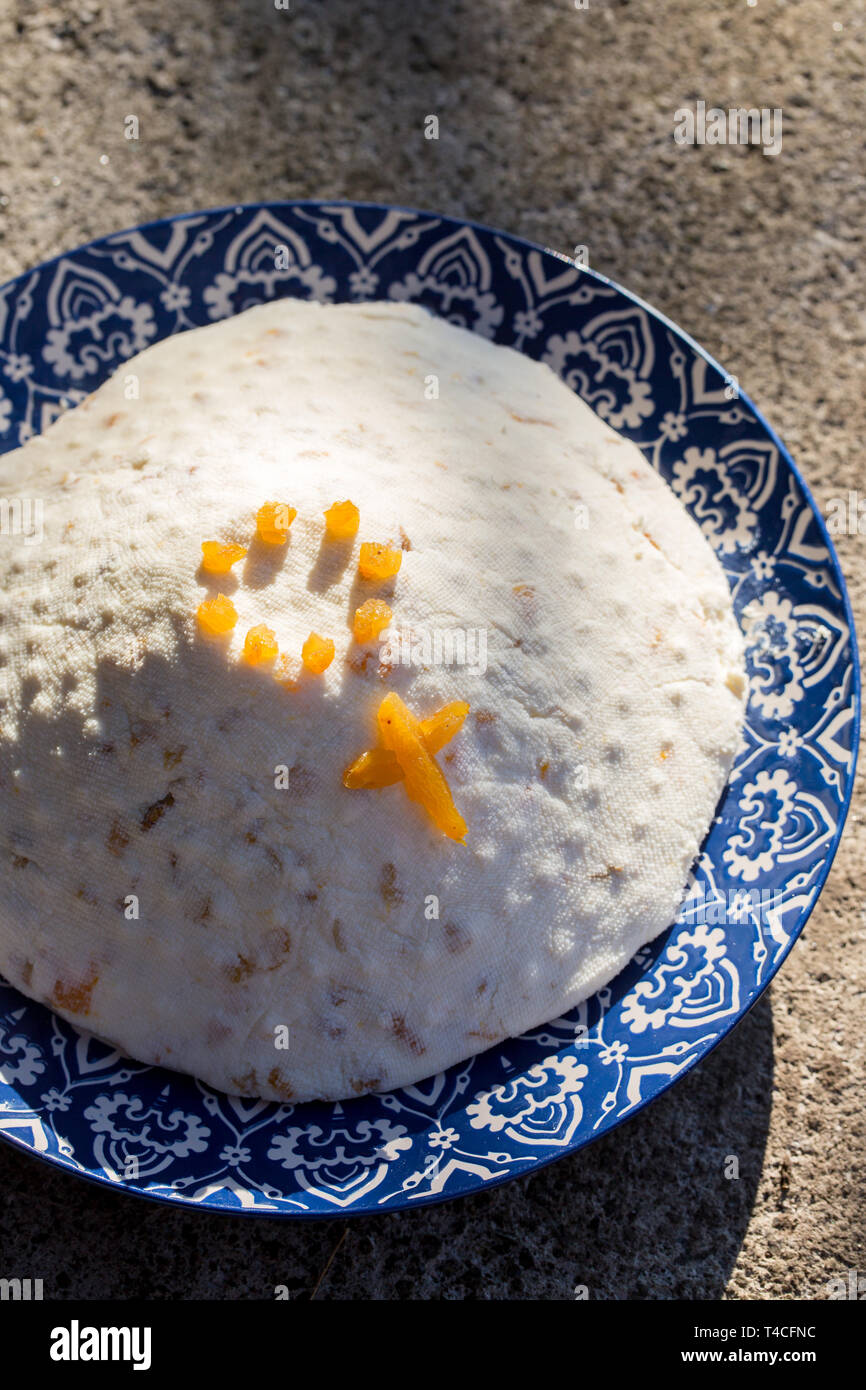 Cheesy Ostern Dessert Stockfoto