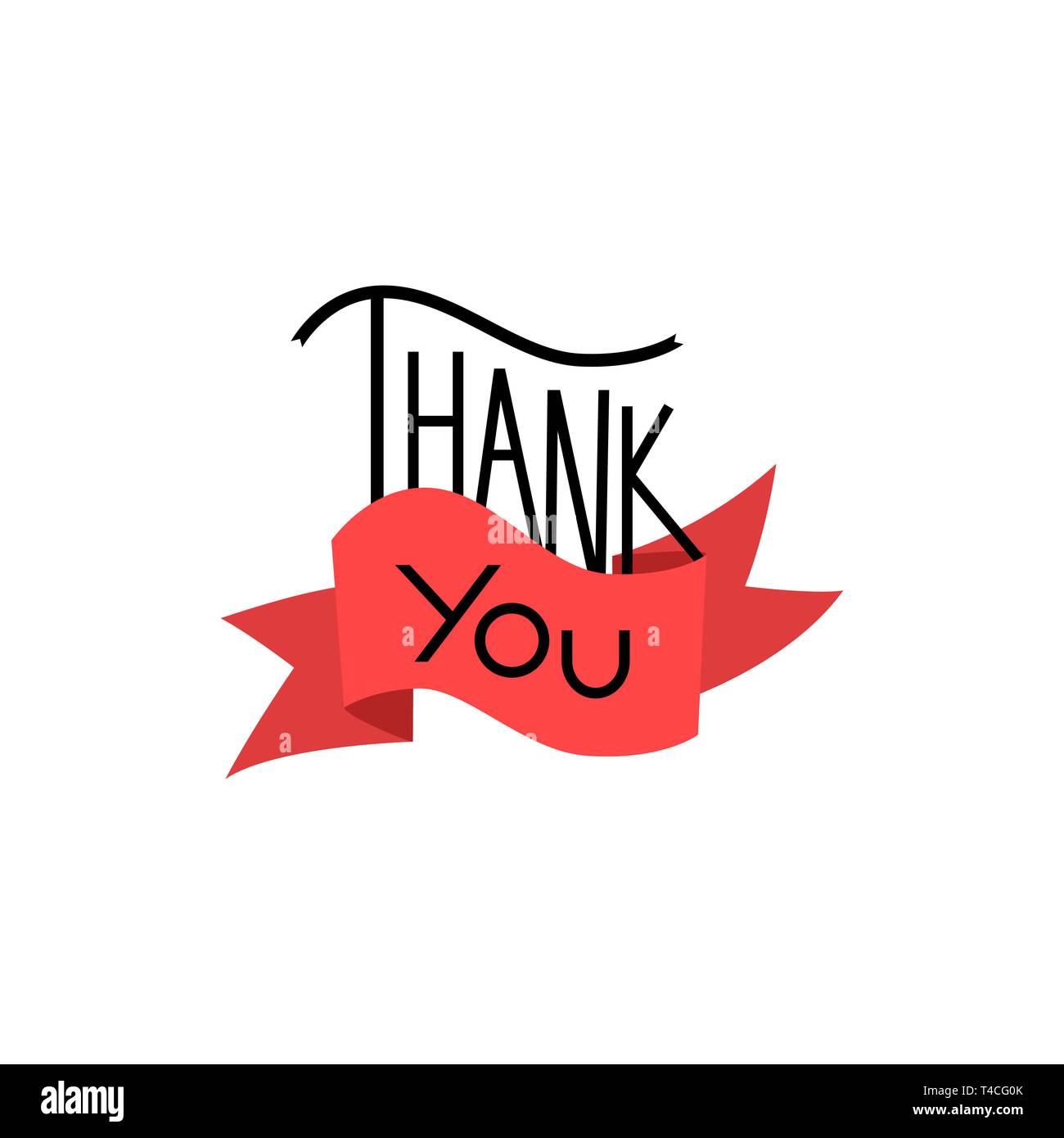 Danke Hand gezeichnet Schriftzug. Moderne Kalligraphie für Danke Text auf weißem Hintergrund. Vector Illustration. - Vektor Stock Vektor