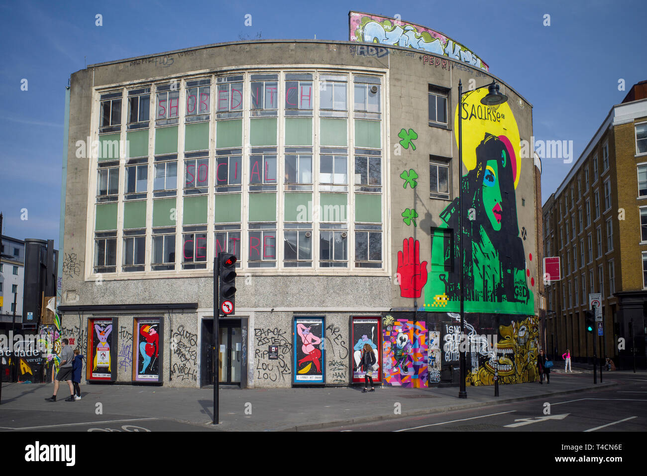 Great Eastern Street: Standort der ehemaligen Gießerei bar und aktuellen sozialen Zentrum wird saniert Für eine umstrittene 27stöckiges Art'otel auf der Website Stockfoto