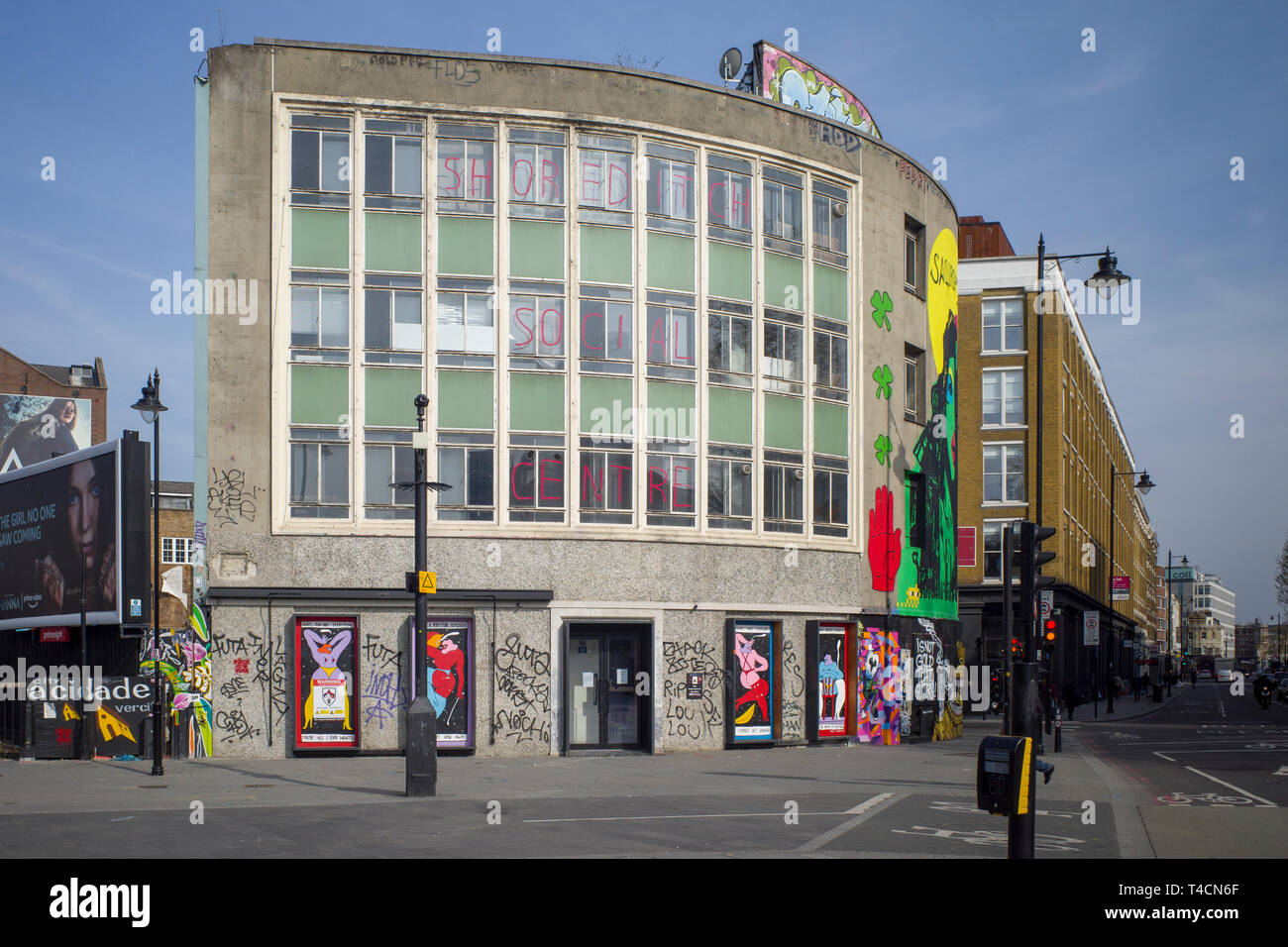 Great Eastern Street: Standort der ehemaligen Gießerei bar und aktuellen sozialen Zentrum wird saniert Für eine umstrittene 27stöckiges Art'otel auf der Website Stockfoto