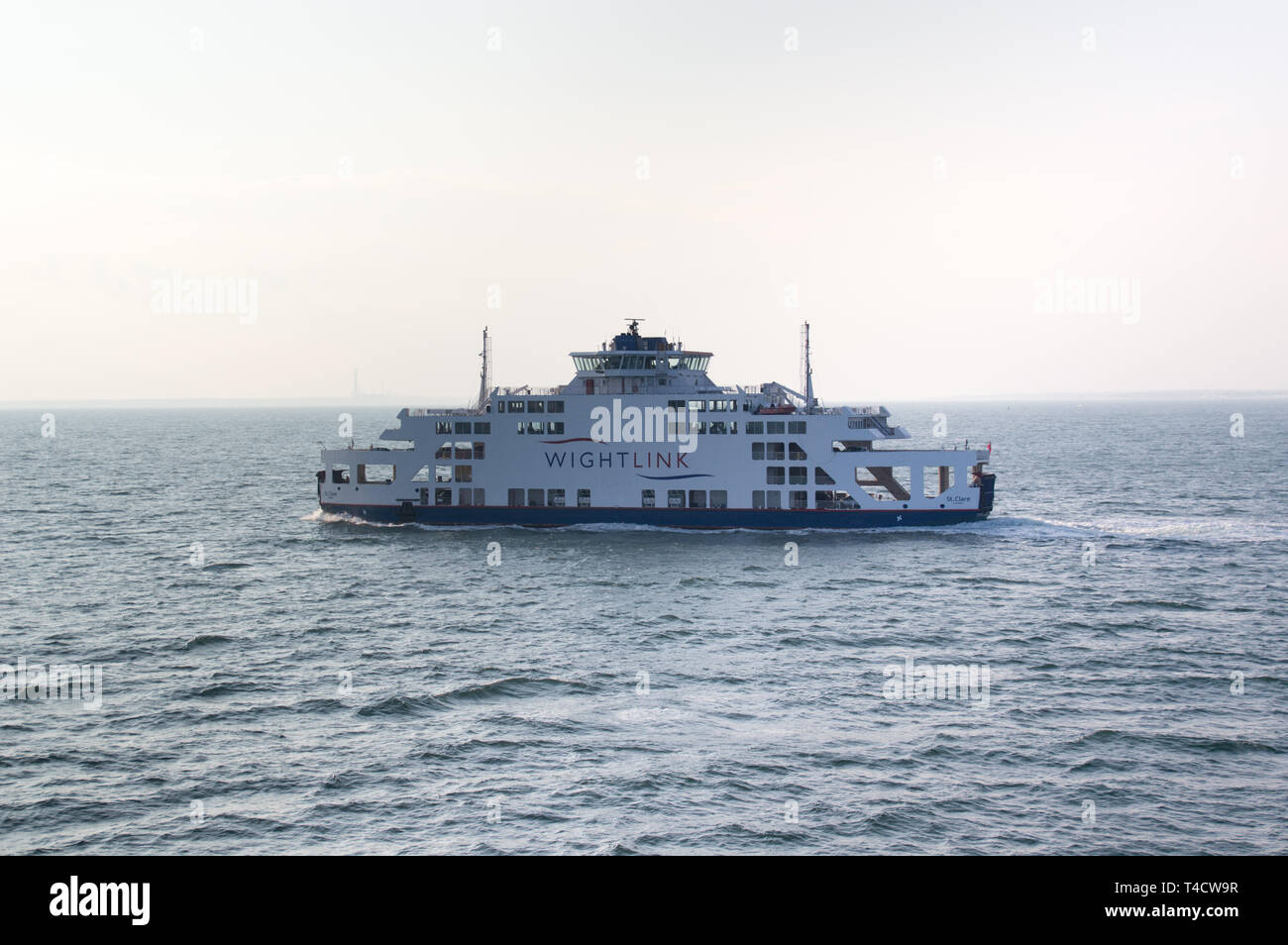 Wightlink Fähre verkehrt zwischen Portsmouth und Isle of wight Stockfoto