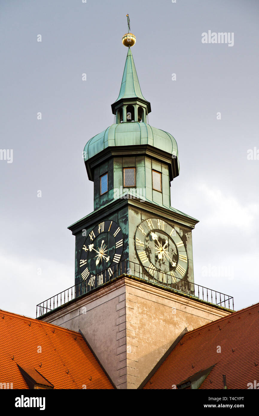 München, Residenz Royal Palace der Bayerischen Könige: Blick in den Festsaal Gebäude aus dem Hofgarten in Renaissance Barock Stil Stockfoto