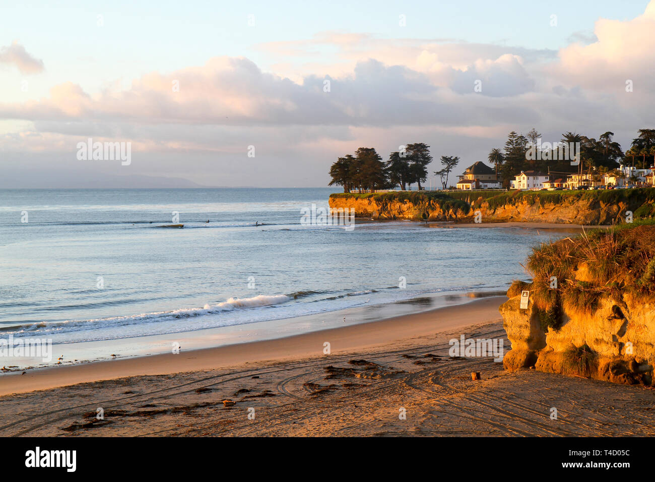 Sonnenuntergang, Cowell Beach, Santa Cruz, Kalifornien, USA Stockfoto