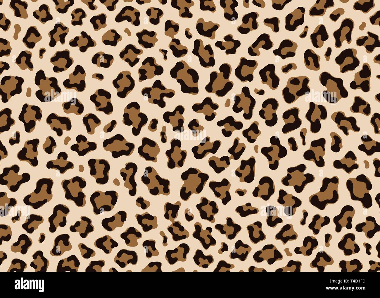 Einfache Leopard Muster Design. Tier drucken Vektor-illustration Hintergrund. Wildlife Fell haut Design Illustration für Web, Wohnkultur, Mode, Stock Vektor