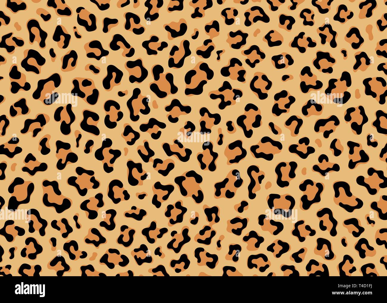 Einfache Leopard Muster Design. Tier drucken Vektor-illustration Hintergrund. Wildlife Fell haut Design Illustration für Web, Wohnkultur, Mode, Stock Vektor