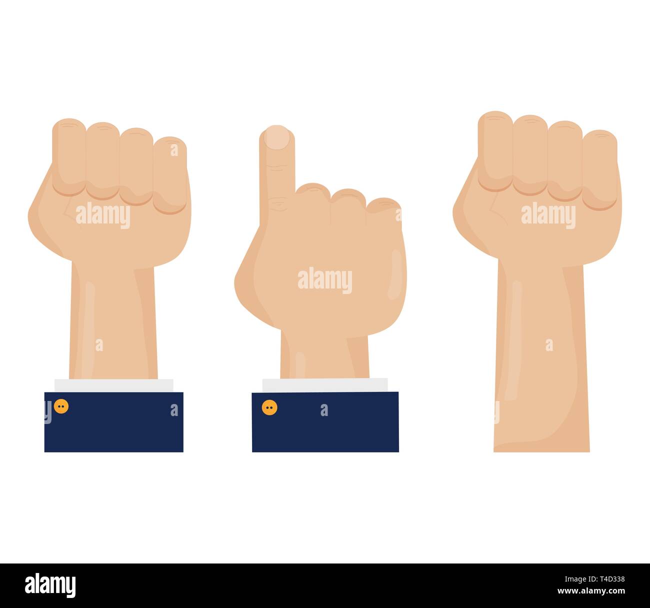 Hände Faust kraft Symbol Vektor illustration Design Stock Vektor