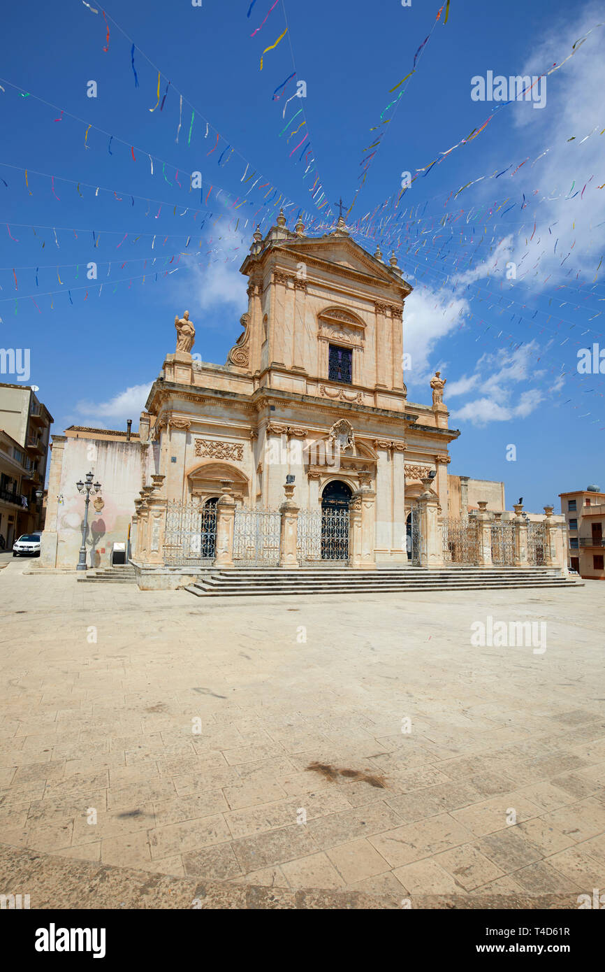 Die Basilika Santa Maria Maggiore in Ispica, Sizilien, Italien Stockfoto