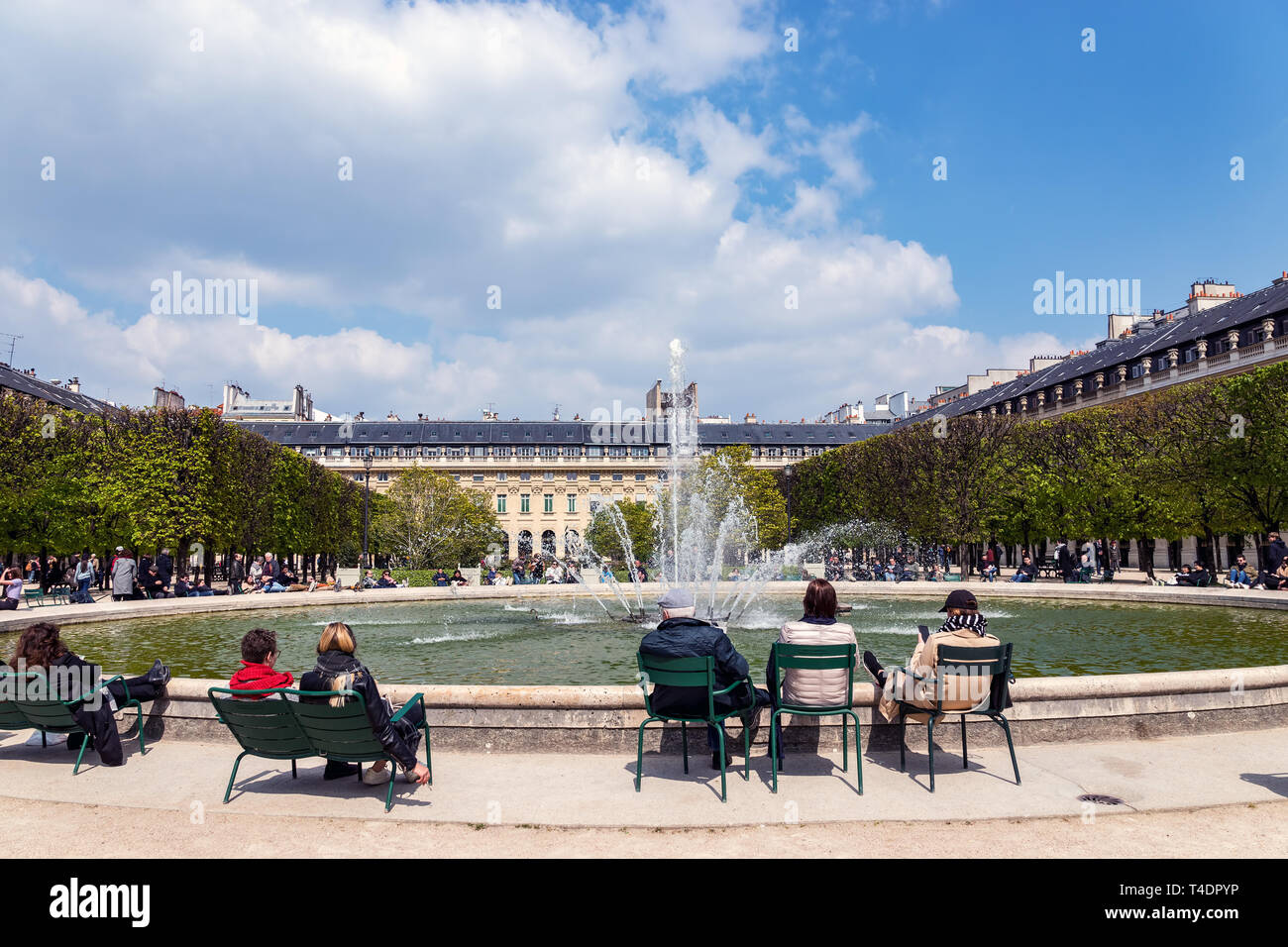 Garten des Palais-Royal - Paris, Frankreich Stockfoto
