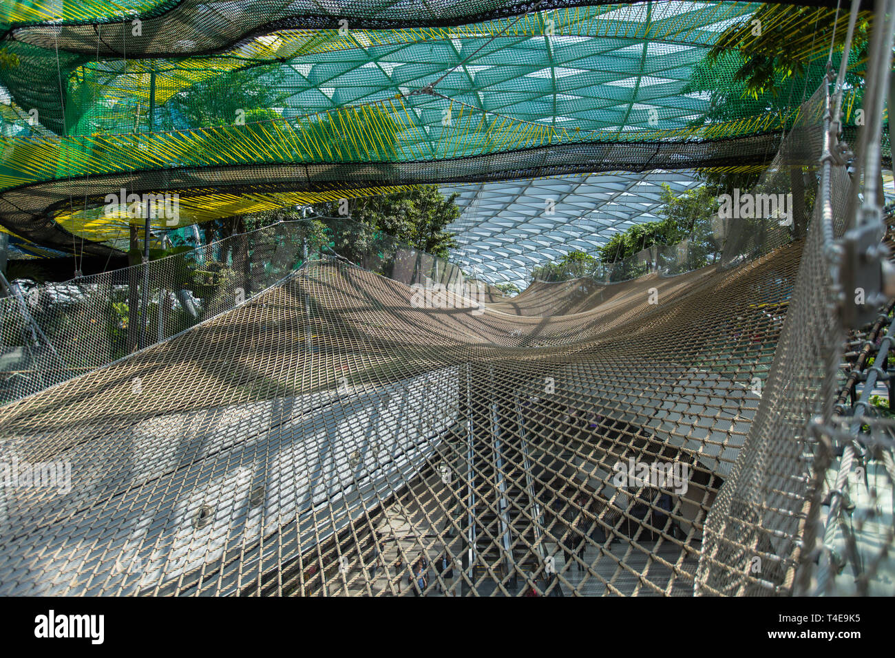 Sky Netze an Juwel Changi Airport, Singapur Stockfoto