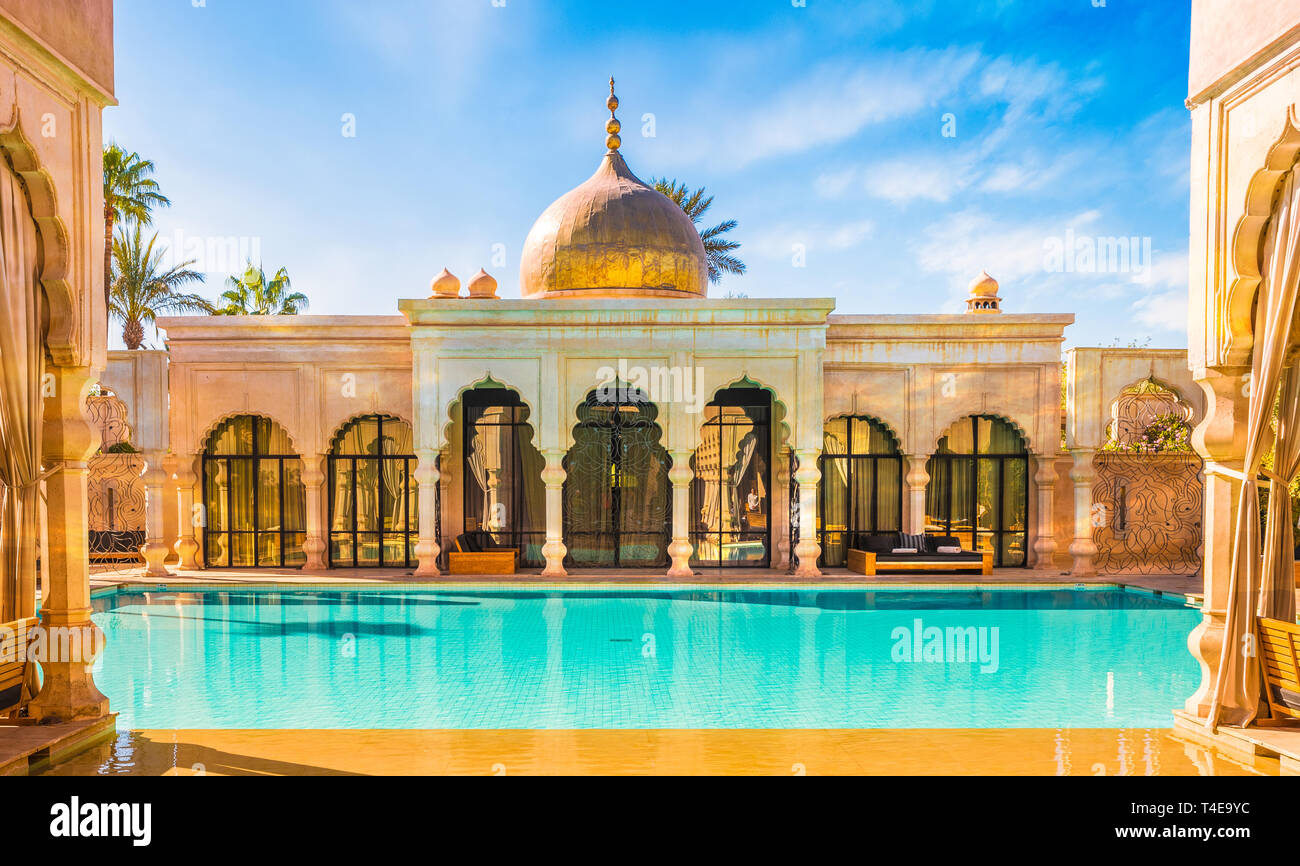 Namaskar Palace, Marrakesch, Marokko - November 15, 2017: namaskar Palace, Luxushotel und Spa in Marrakesch, Marokko Stockfoto