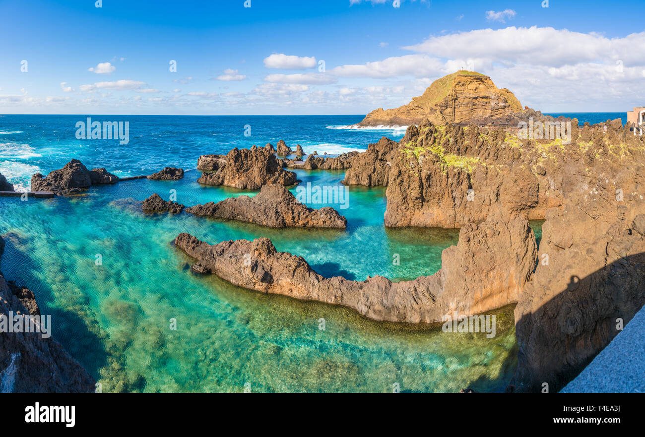 Naturlichen Pool Bei Porto Moniz Insel Madeira Portugal Stockfotografie Alamy