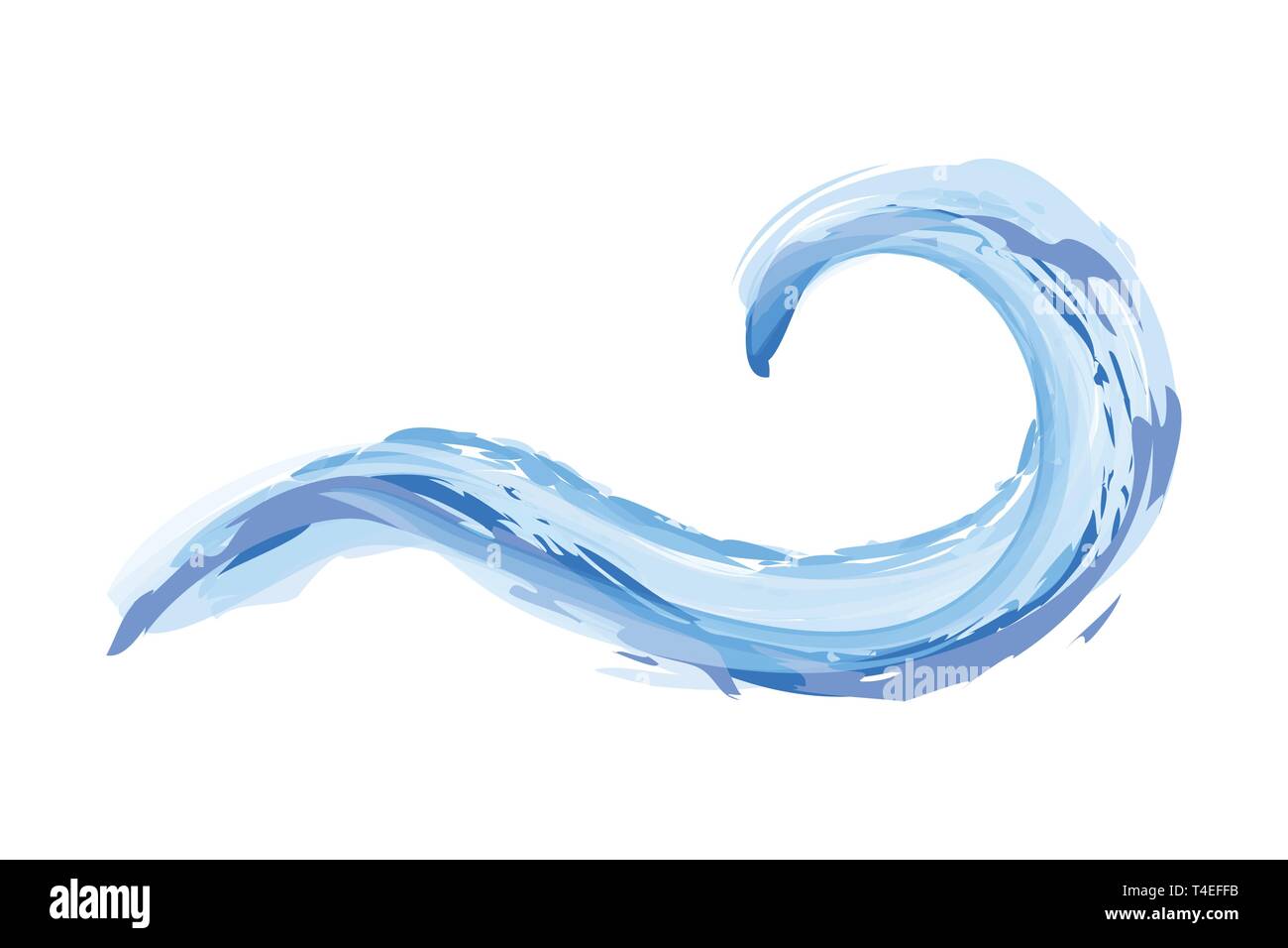 Abstrakt Blau Wasser Welle Symbol auf weißem Hintergrund Vektor-illustration EPS 10 isoliert Stock Vektor
