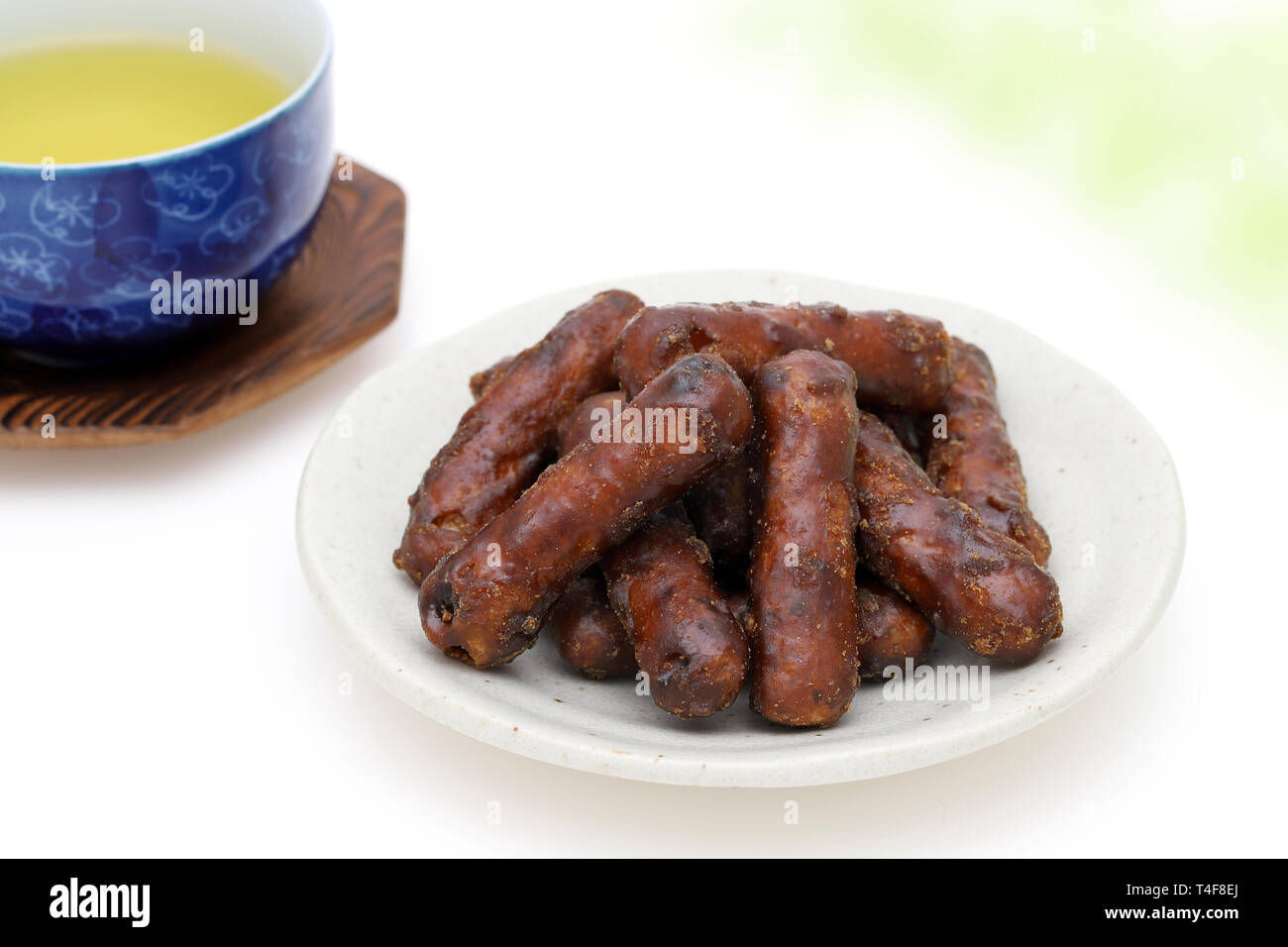 Traditionelle japanische Snacks, Karinto braun oder schwarz Sugar Cookies Stockfoto