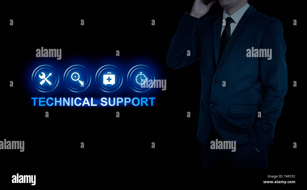 Technischen Support Customer Service Business Technology Internet Konzept Stockfoto