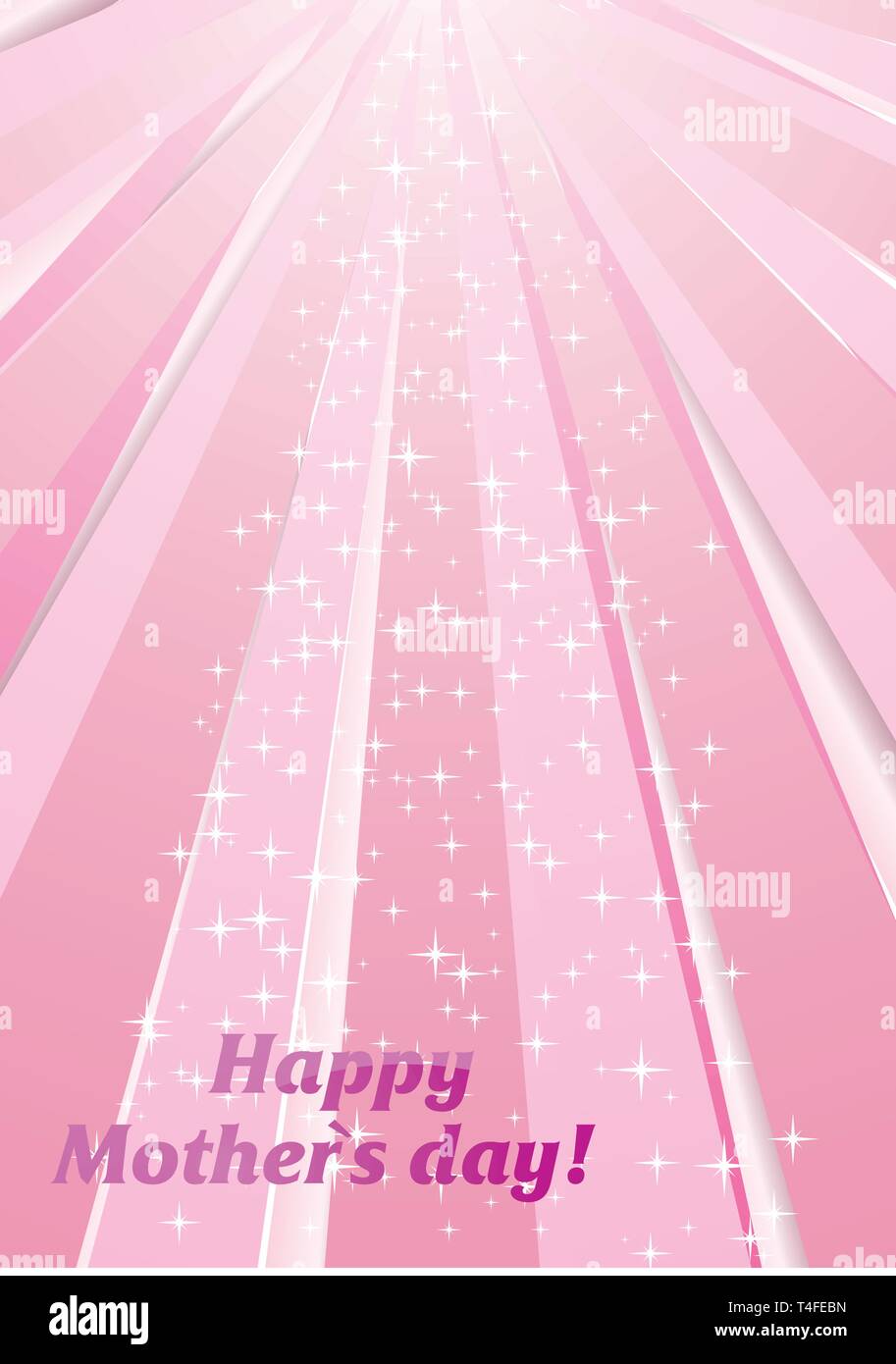 Vector Hintergrund mit Streifen und Sterne für Muttertag Stock Vektor