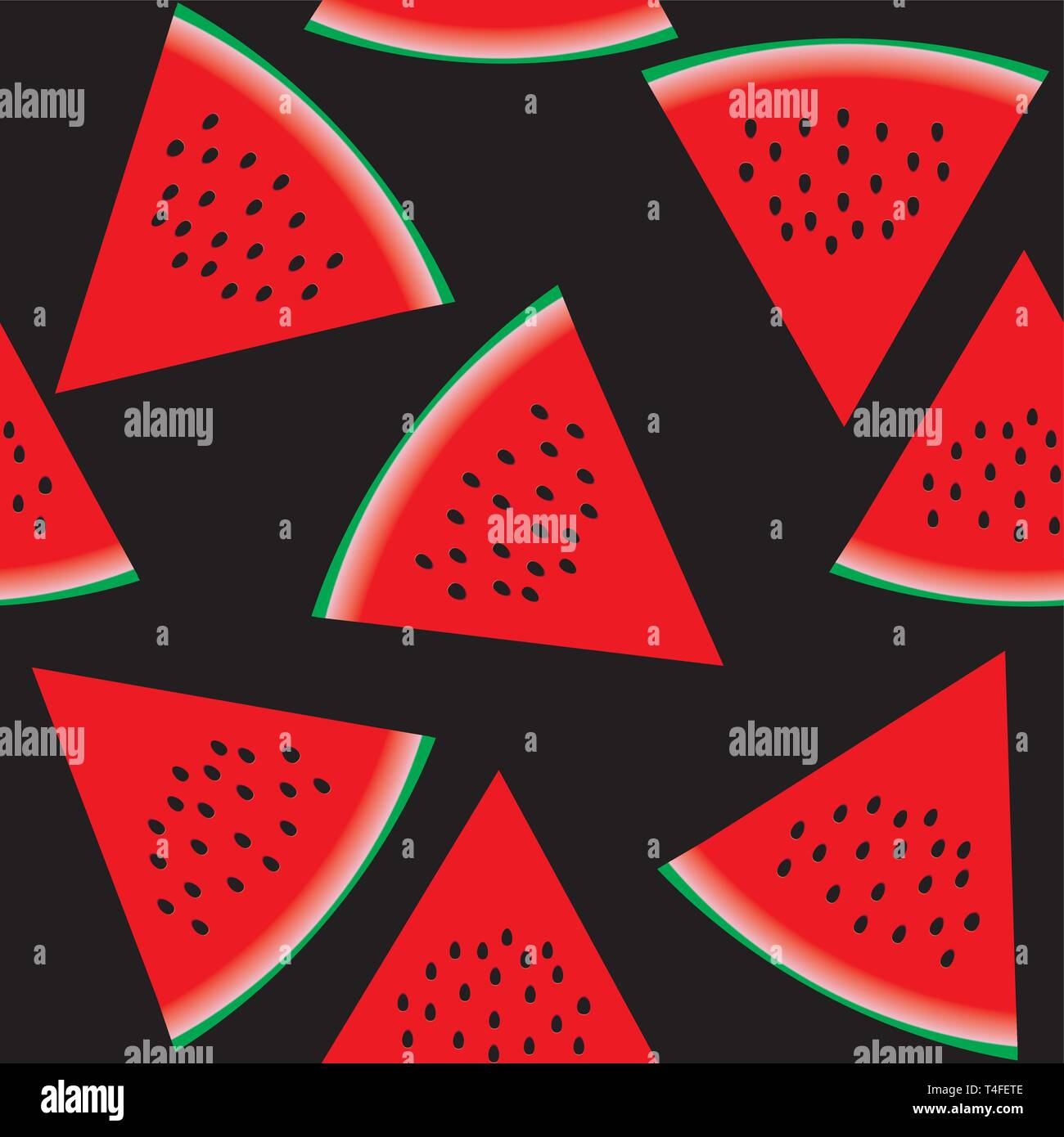 Nahtlose Muster mit Wassermelone, Teil 2, Vektor, Abbildung Stock Vektor