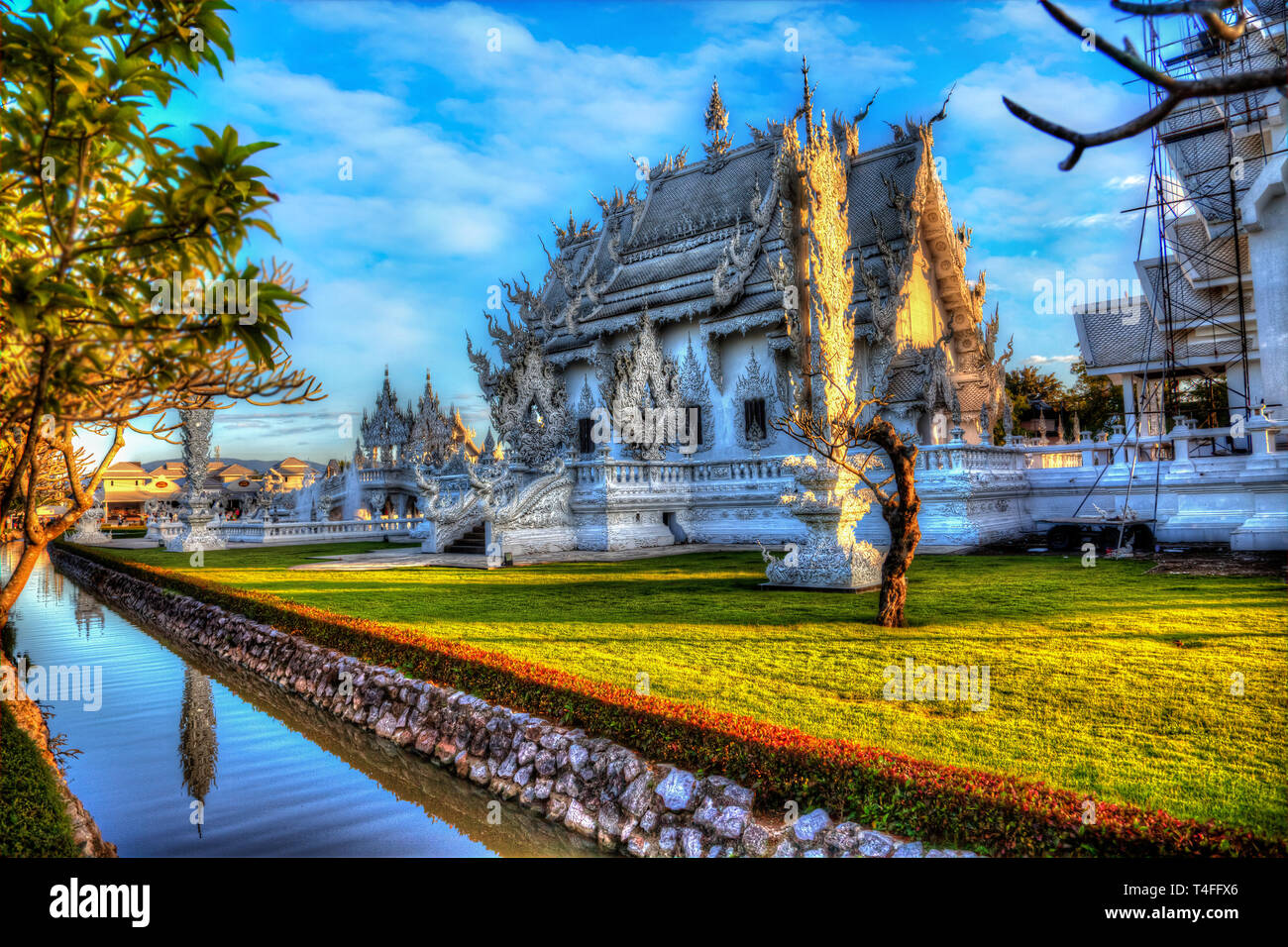 Weiße Tempel, Wat Rong Khun in Chiang Rai, Thailand Stockfoto