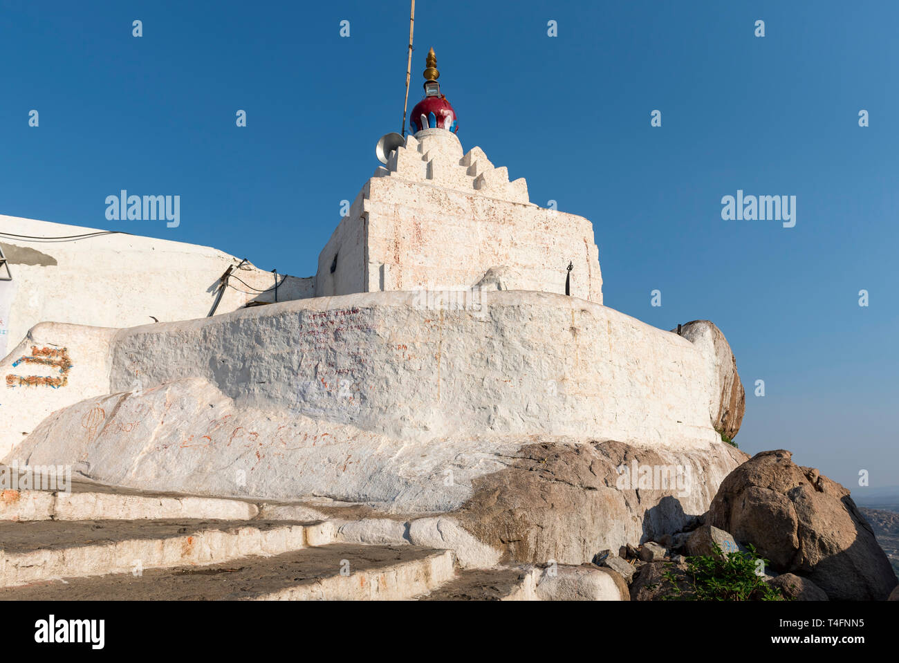 Christian Matha Tempel, Anjeyanadri Hill, Hampi, Indien Stockfoto