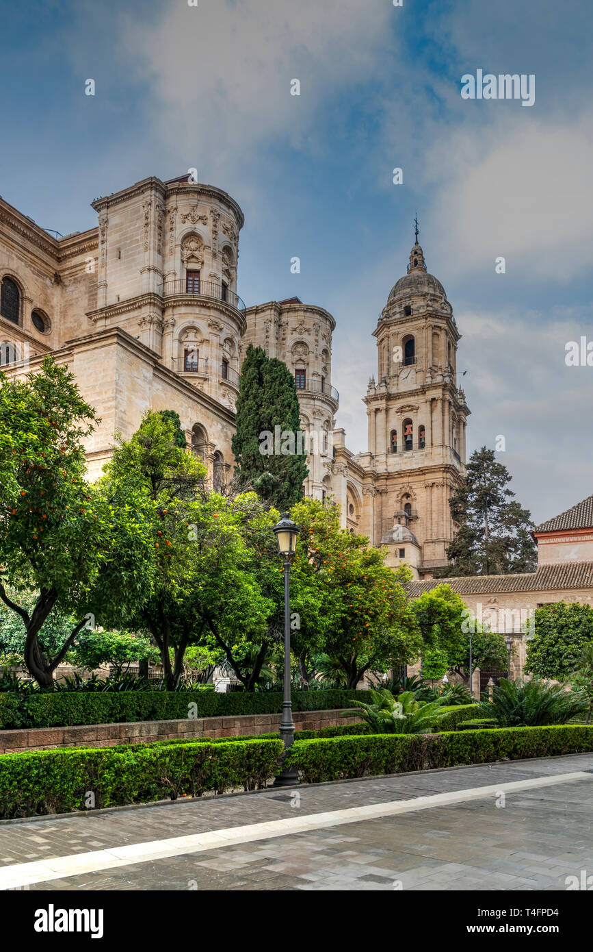 Kathedrale, Malaga, Andalusien, Spanien Stockfoto