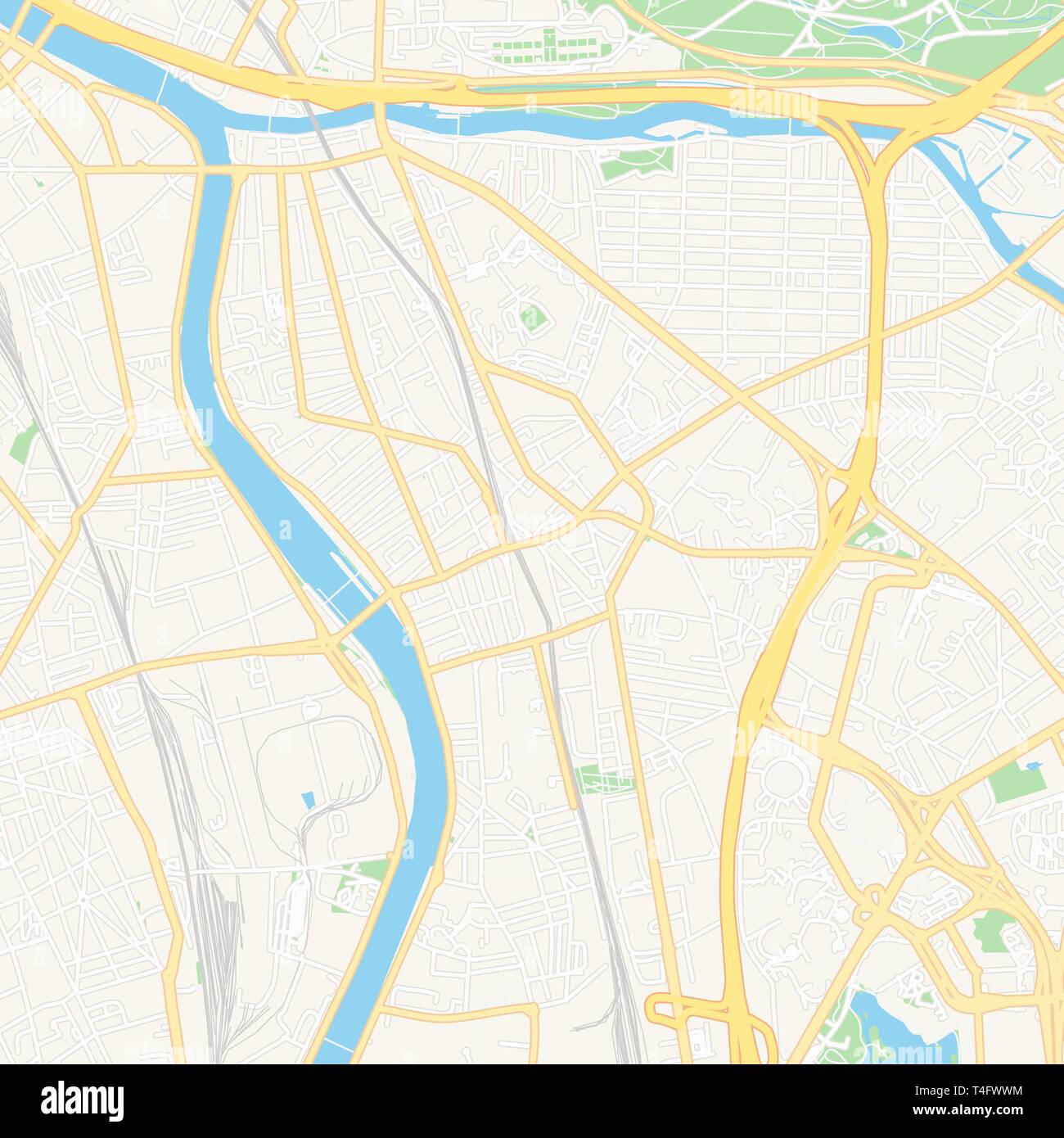 Druckbare Karte von NogentsurMarne, Frankreich mit Haupt und