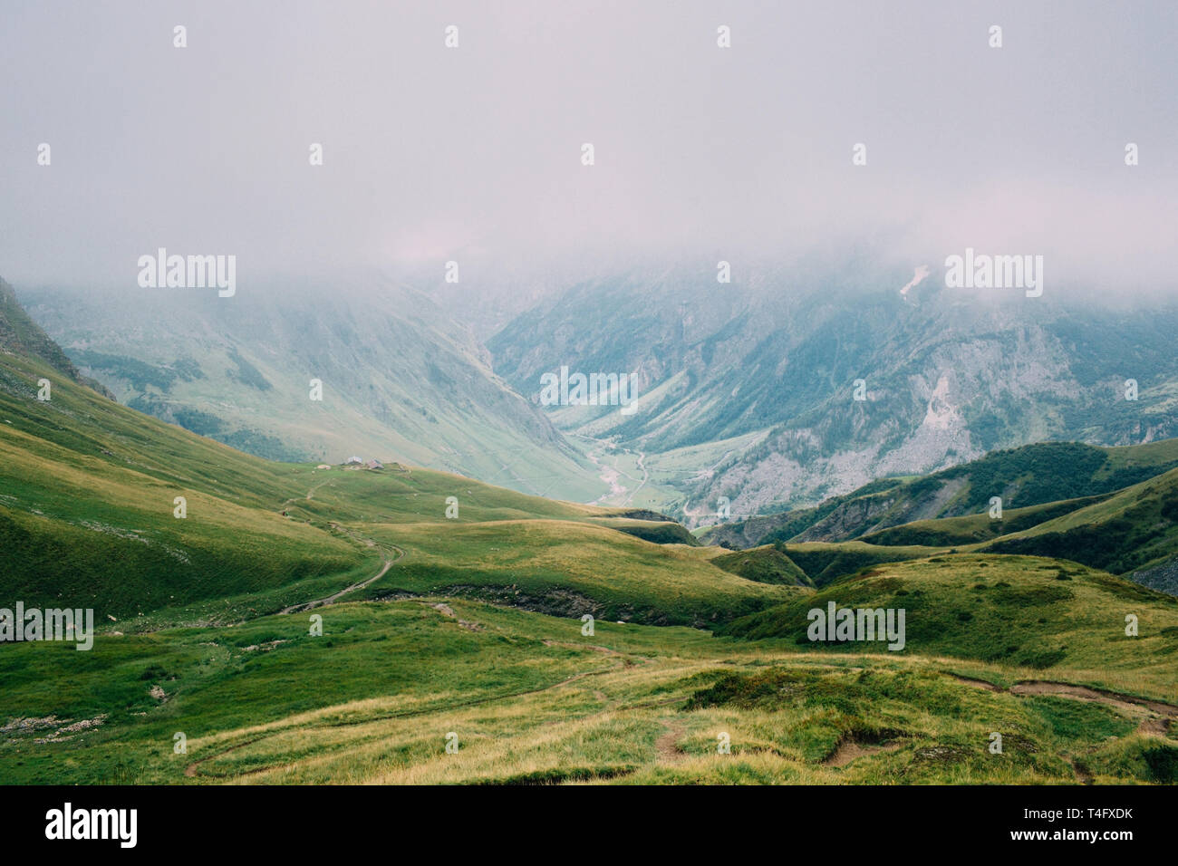 Berglandschaft, Wandern rund um den Mont Blanc. Alpen, Frankreich. Europa Stockfoto