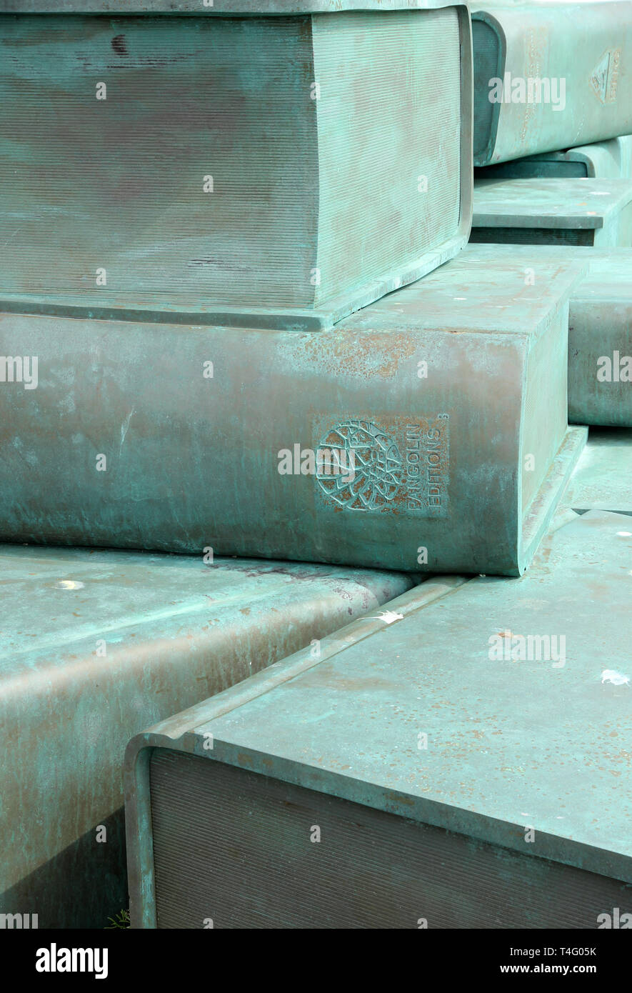 Bronze Bücher Verity Ilfracombe Devon Stockfoto