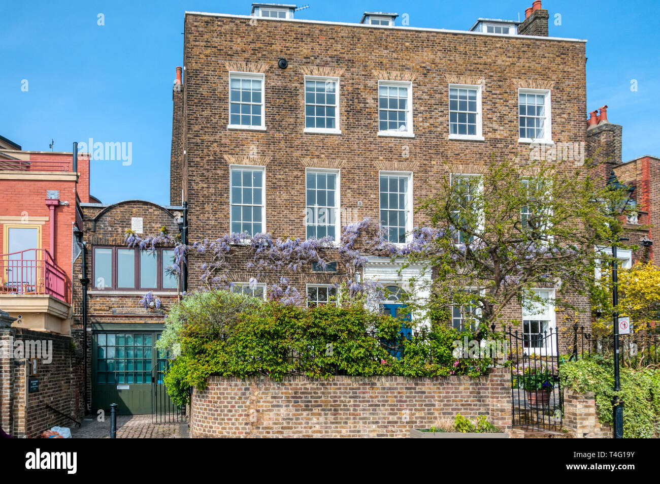 Kelmscott House auf der oberen Mall in London Hammersmith war das Haus von William Morris. Stockfoto