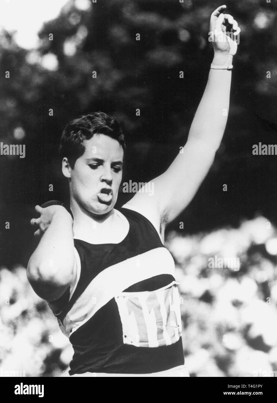Ddr-Athleten Margitta Gummel, mehrfache DDR-Meister, Weltrekordhalter und Olympiasieger. | Verwendung weltweit Stockfoto