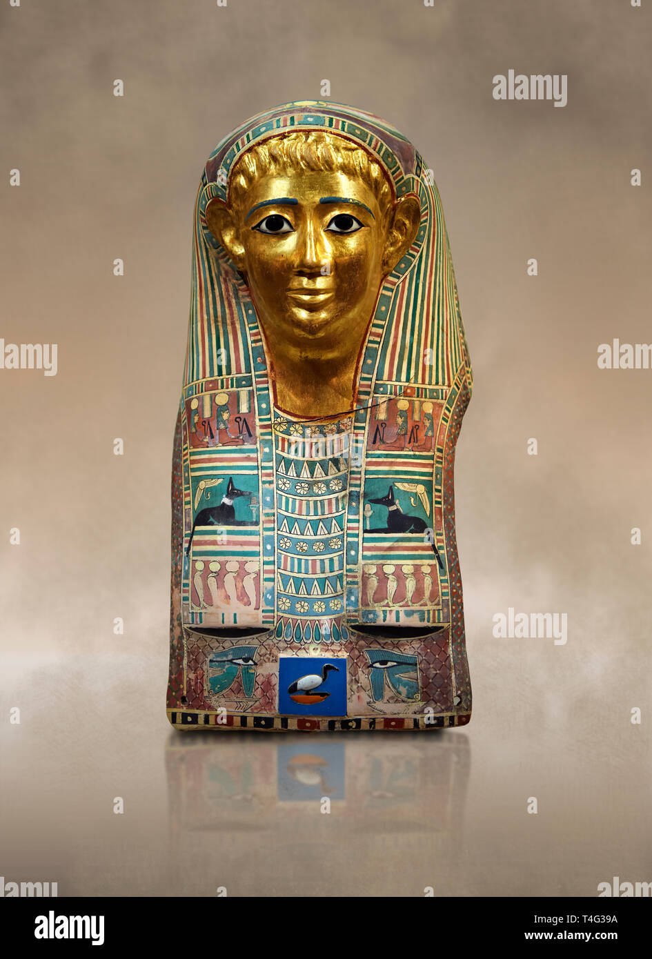 Antike ägyptische Mumie Maske von Pasyg. 1. Jahrhundert v. Chr.. Neues Museum Berlin VAGM 1989/111. Stockfoto