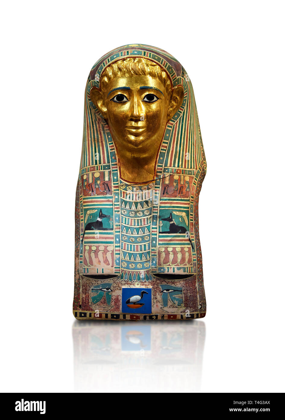 Antike ägyptische Mumie Maske von Pasyg. 1. Jahrhundert v. Chr.. Neues Museum Berlin VAGM 1989/111. Stockfoto