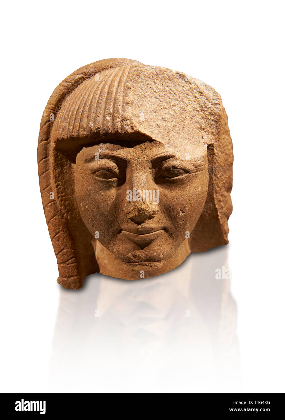 Antike Ägyptische Quarz statue Kopf des Prinzen Khaemwase, Sohn des Pharao Ramses II. 19. Dynastie Alten Ägypten, 1260 v. Chr.. Neues Museum Berlin Kat.-Nr. Stockfoto