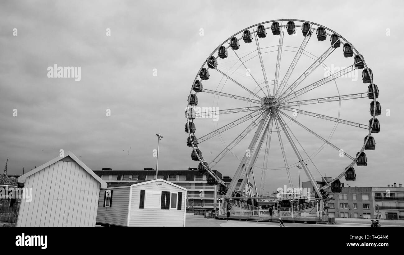 Big Wheel im Maritime Esplanade, Berck-Plage, Picardie, Hauts-de-France, Frankreich Stockfoto