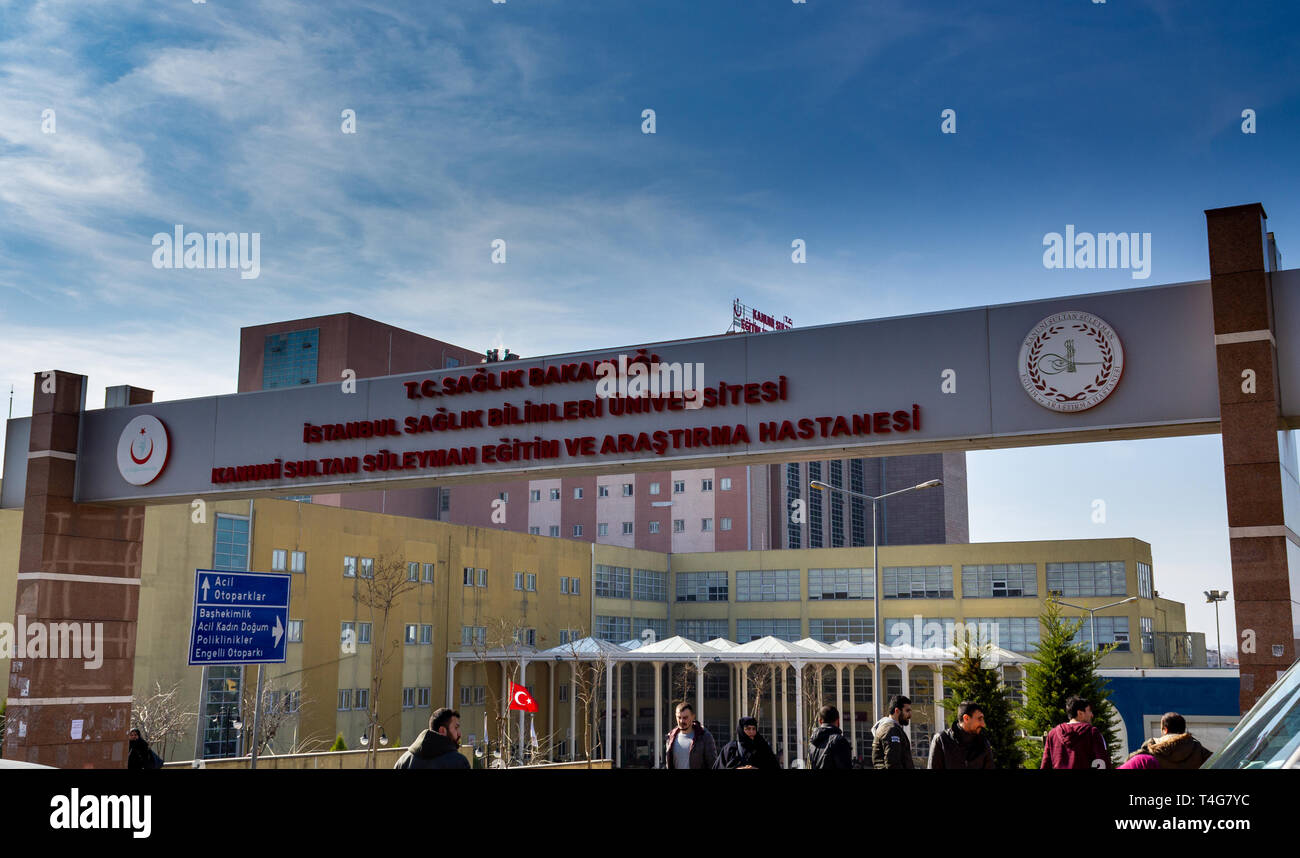 Istanbul/Türkei - 02 Februar 2019: Kanuni Sultan Süleyman Krankenhaus Stockfoto