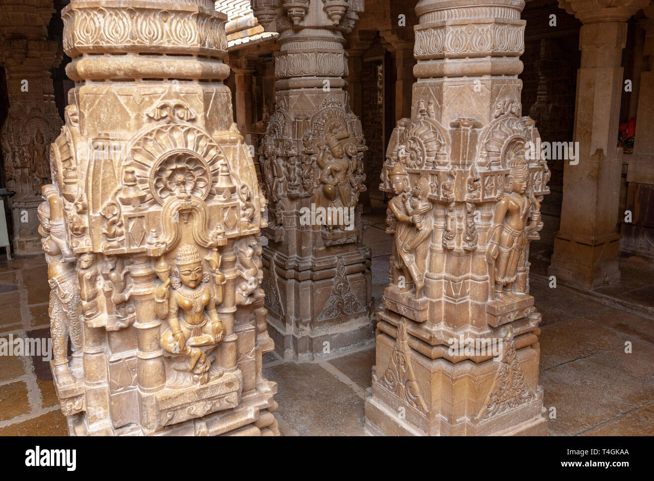 Chandraprabhu Jain Tempel Jaisalmer, Rajasthan, Indien Stockfoto