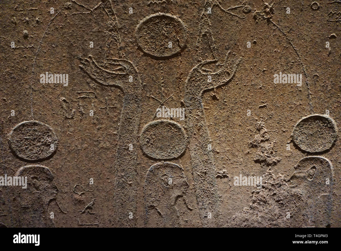 Luxor, Ägypten: Detail der Gestaltungsarbeit im Grab KV 2, der Grabstätte des Pharaos Ramses IV. im Tal der Könige, auf der West Bank von den Nil. Stockfoto