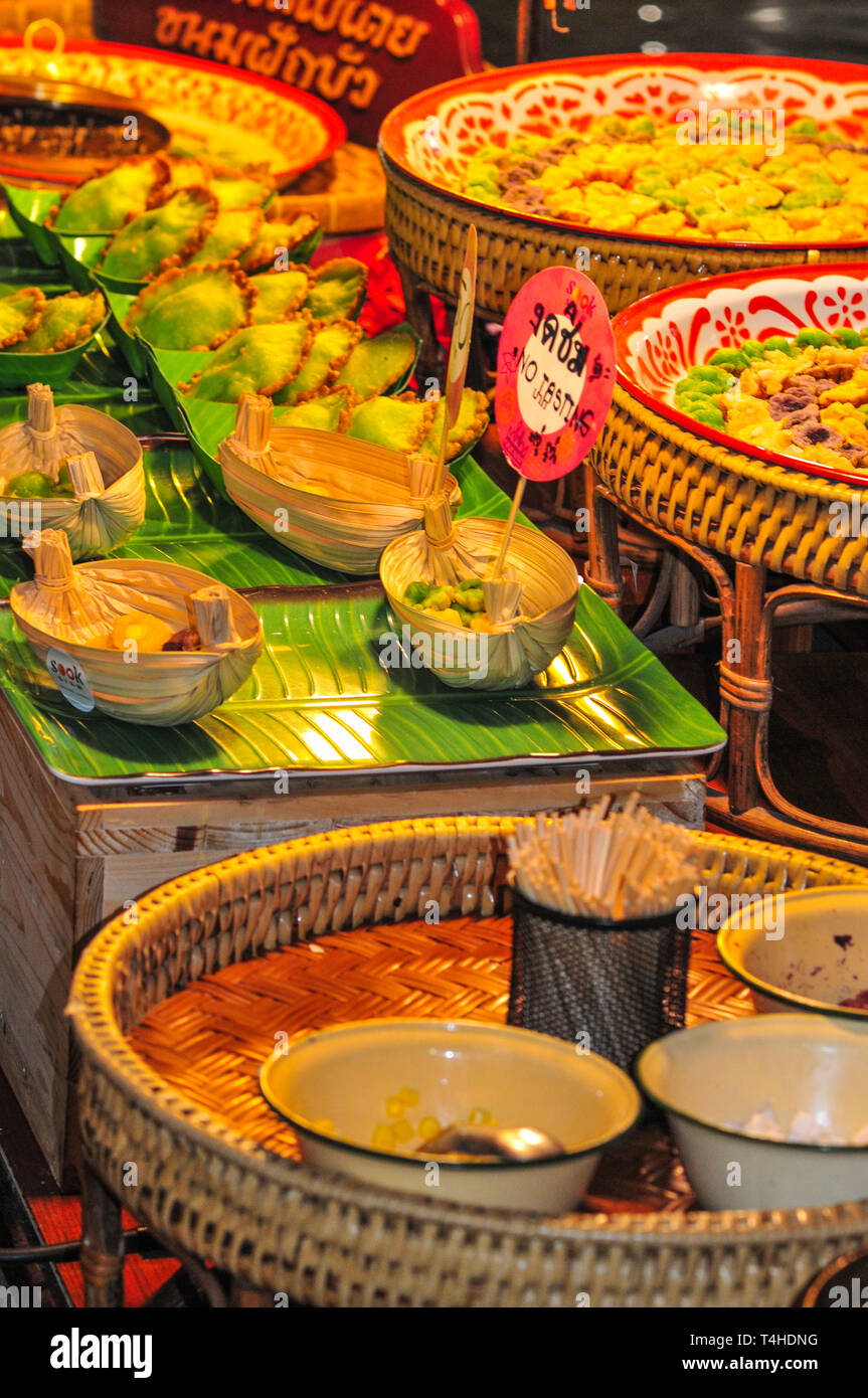 Schwimmende Markt Bangkok Thailand Stockfoto