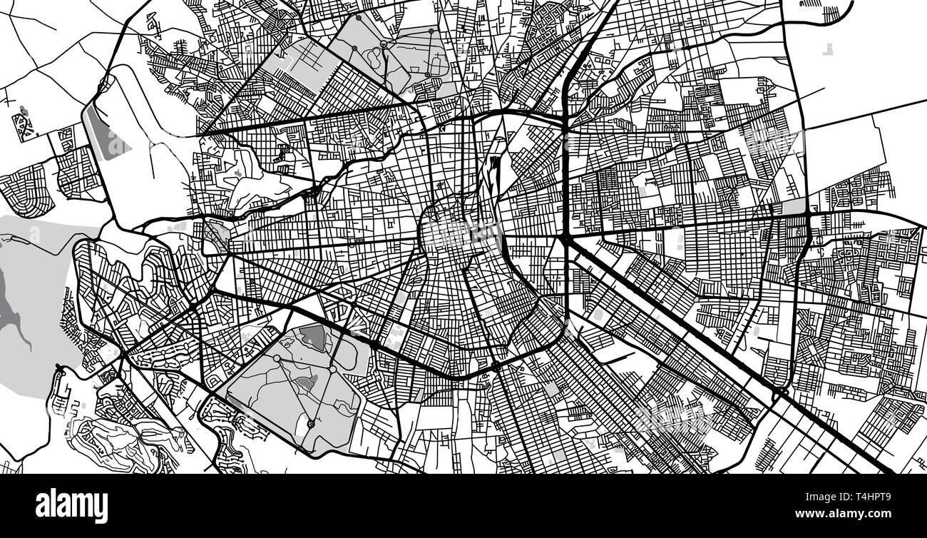 Urban vektor Stadtplan von San Luis Potosi, Mexiko Stock Vektor