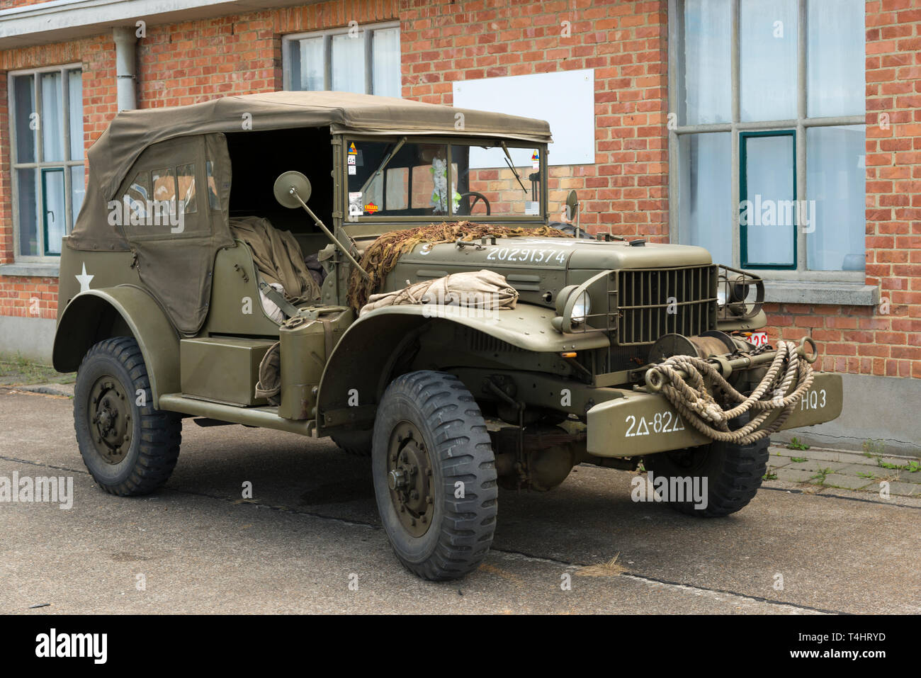 Willy Jeep am Maschinengewehr Museum Stockfoto