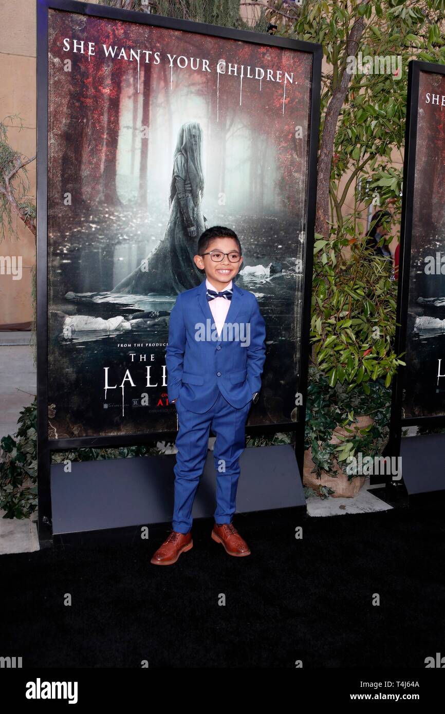 Jayden Valdivia bei der Ankunft für den Fluch von LA LLORONA Premiere, Grauman's Egyptian Theatre, Los Angeles, CA April 15, 2019. Foto von: Priscilla Grant/Everett Collection Stockfoto