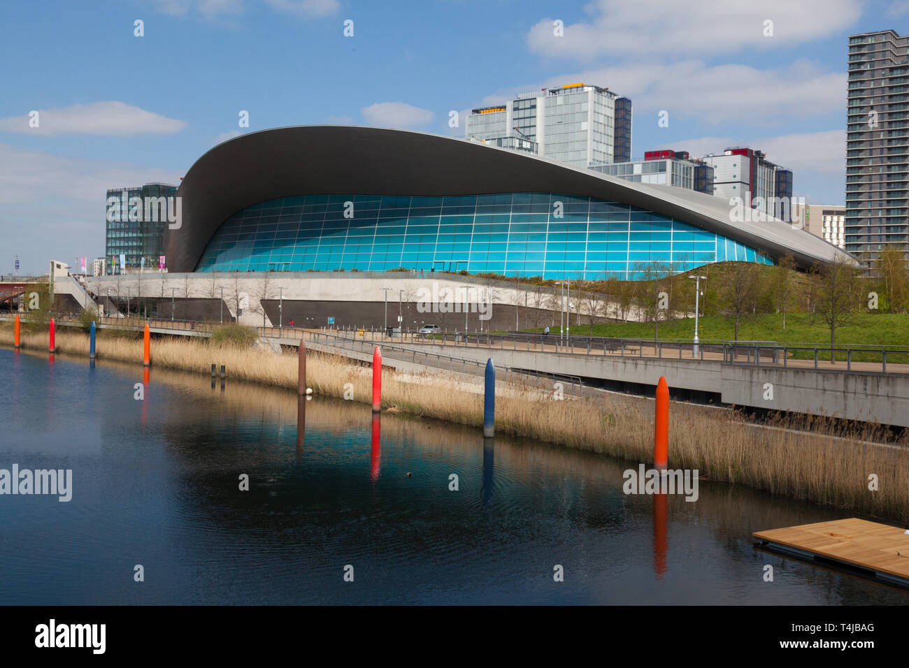 London Aquatics Centre, Queen Elizabeth Olympic Park, Stratford, London, England, Vereinigtes Königreich. Stockfoto