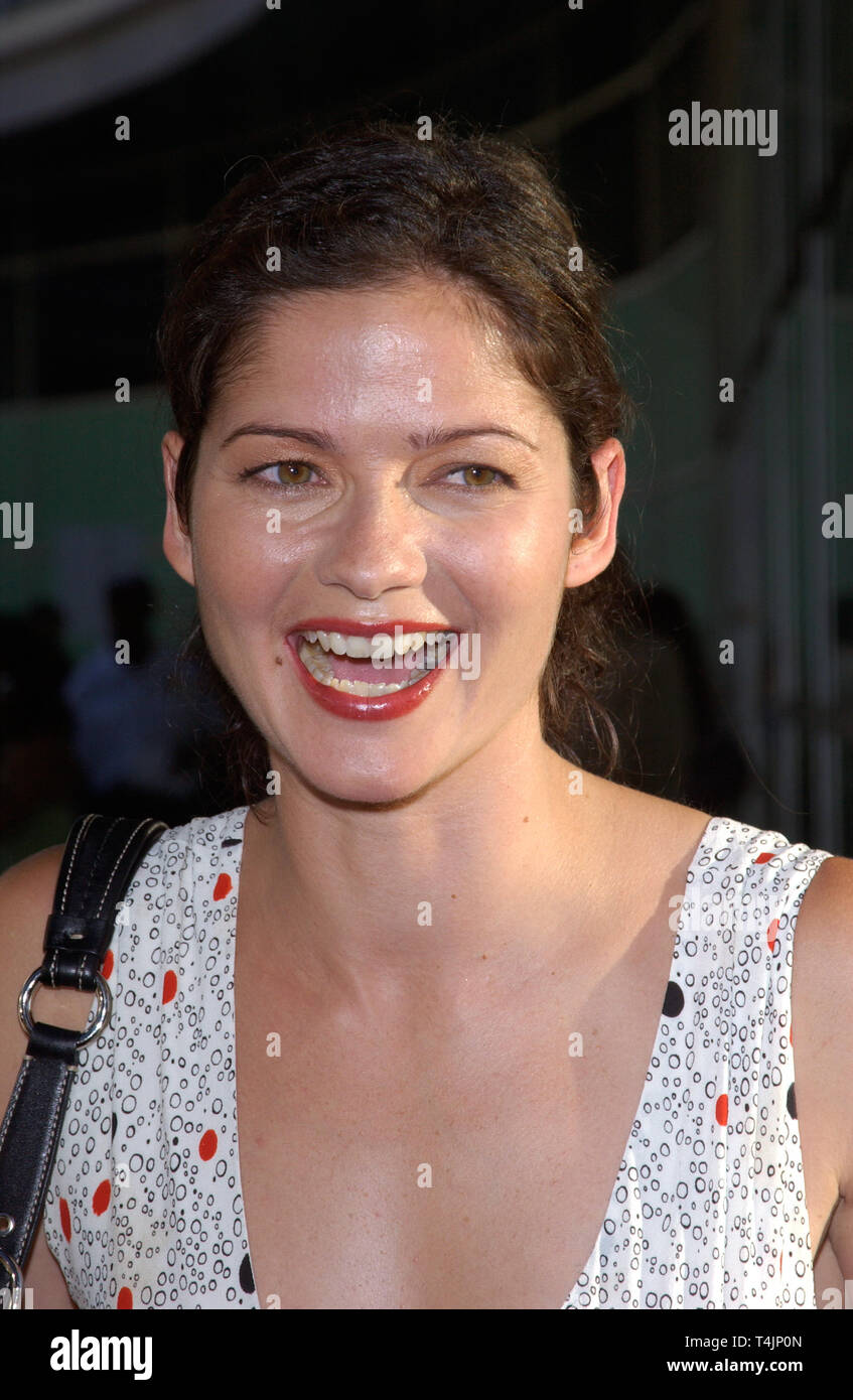 LOS ANGELES, Ca. Vom 19. Juli 2004: Schauspielerin Jill Hennessy im Rahmen der Weltpremiere in Hollywood, von Catwoman. Stockfoto