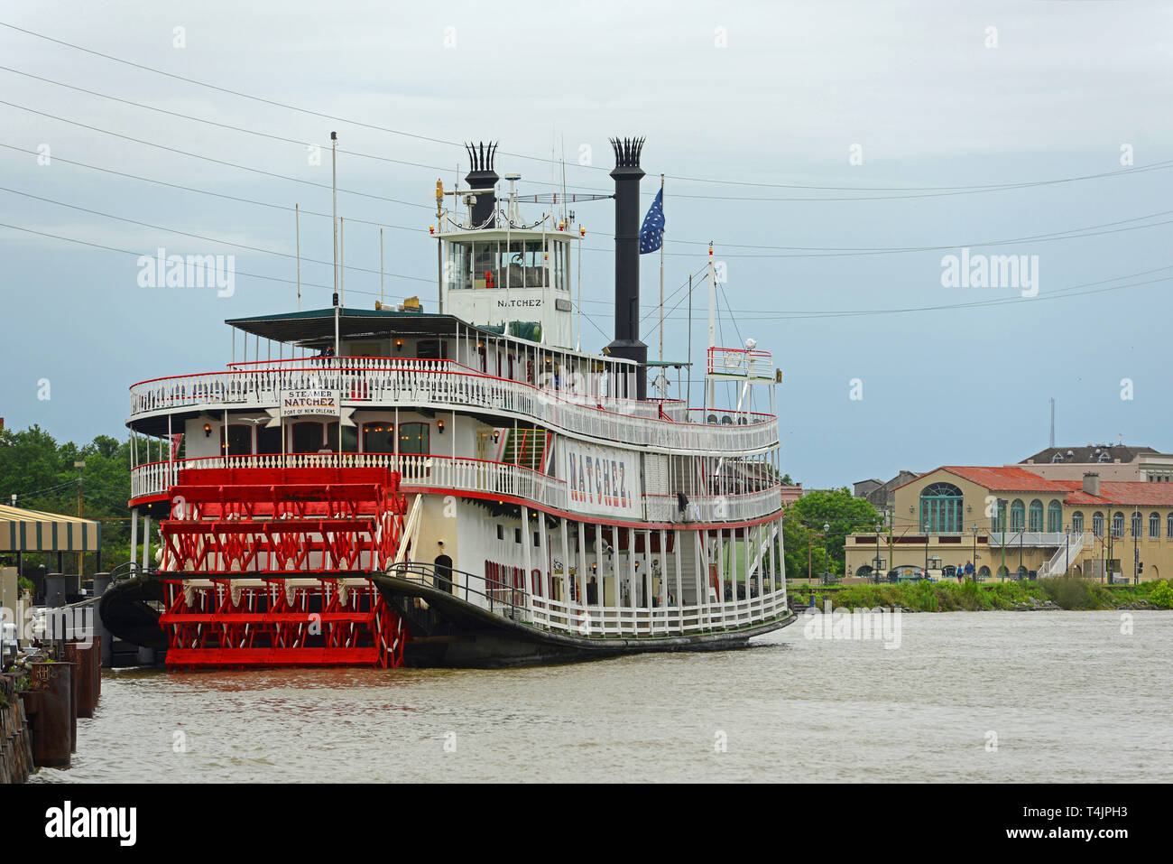 Steamboat Natchez in Mississippi River in New Orleans, Louisiana, USA. Stockfoto
