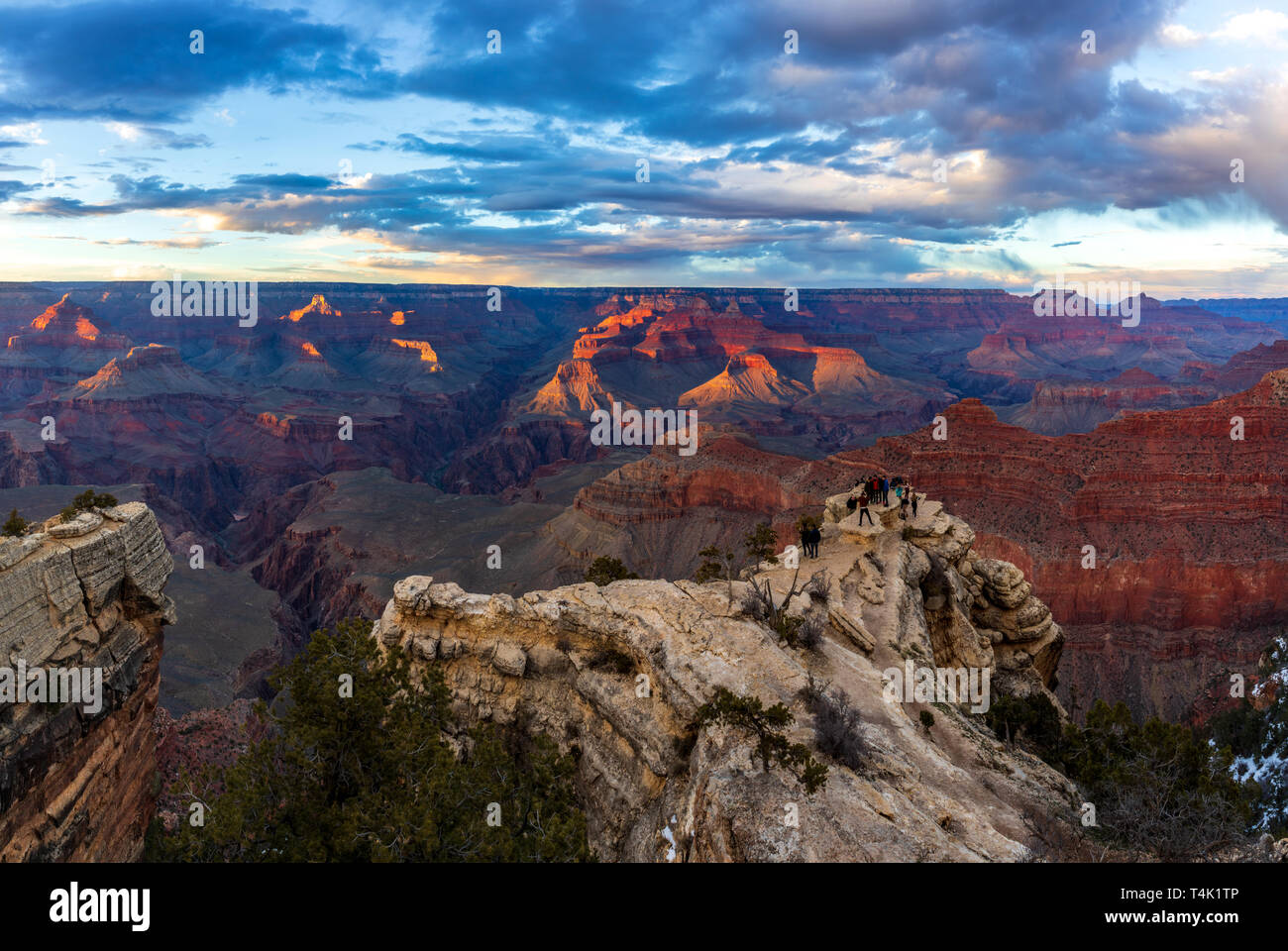 Sonnenuntergang am Grand Canyon National Park South Rim, Arizona, USA Stockfoto