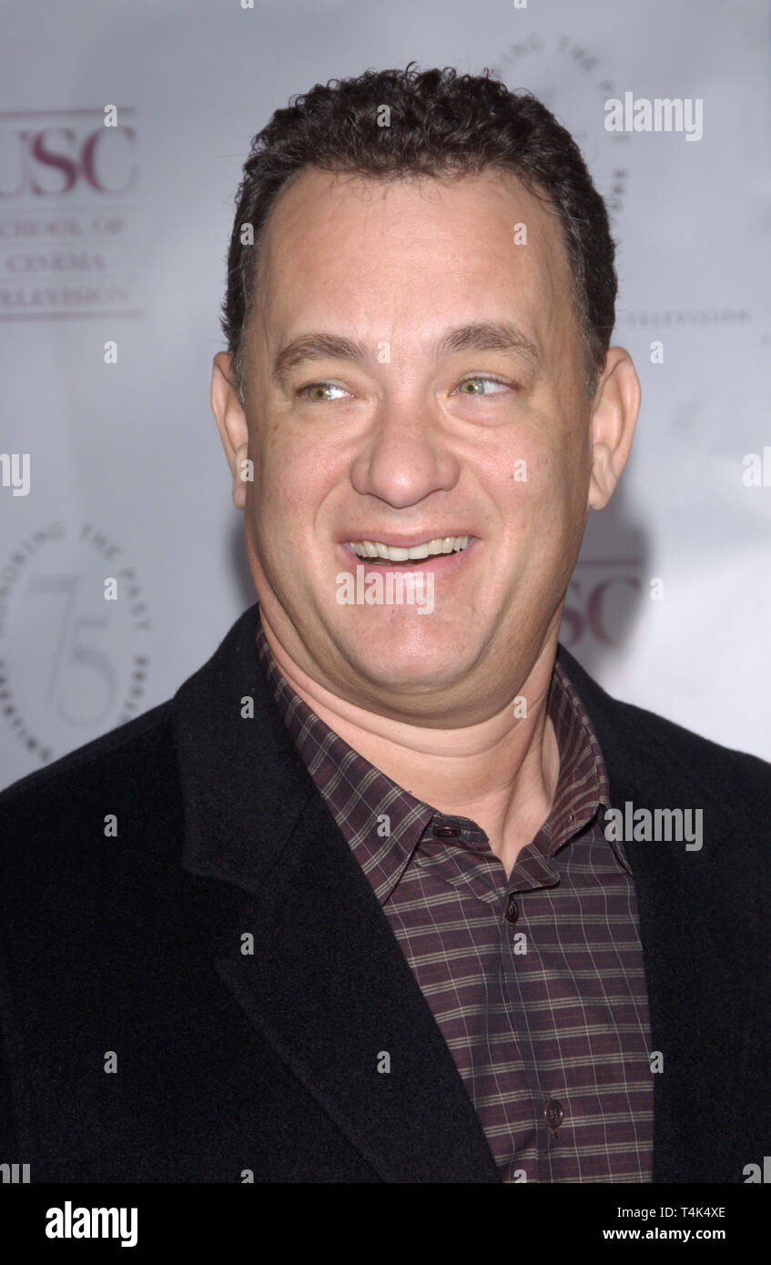 LOS ANGELES, Ca. November 07, 2004: Los Angeles, CA; Schauspieler Tom Hanks im Hollywood Premiere seines neuen Films Polar Express. Stockfoto