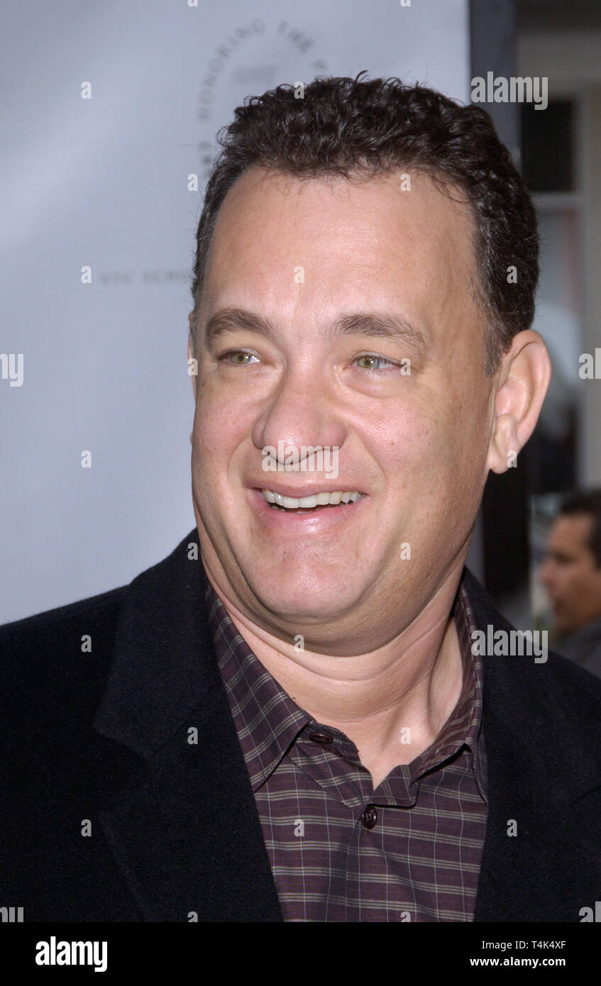 LOS ANGELES, Ca. November 07, 2004: Los Angeles, CA; Schauspieler Tom Hanks im Hollywood Premiere seines neuen Films Polar Express. Stockfoto