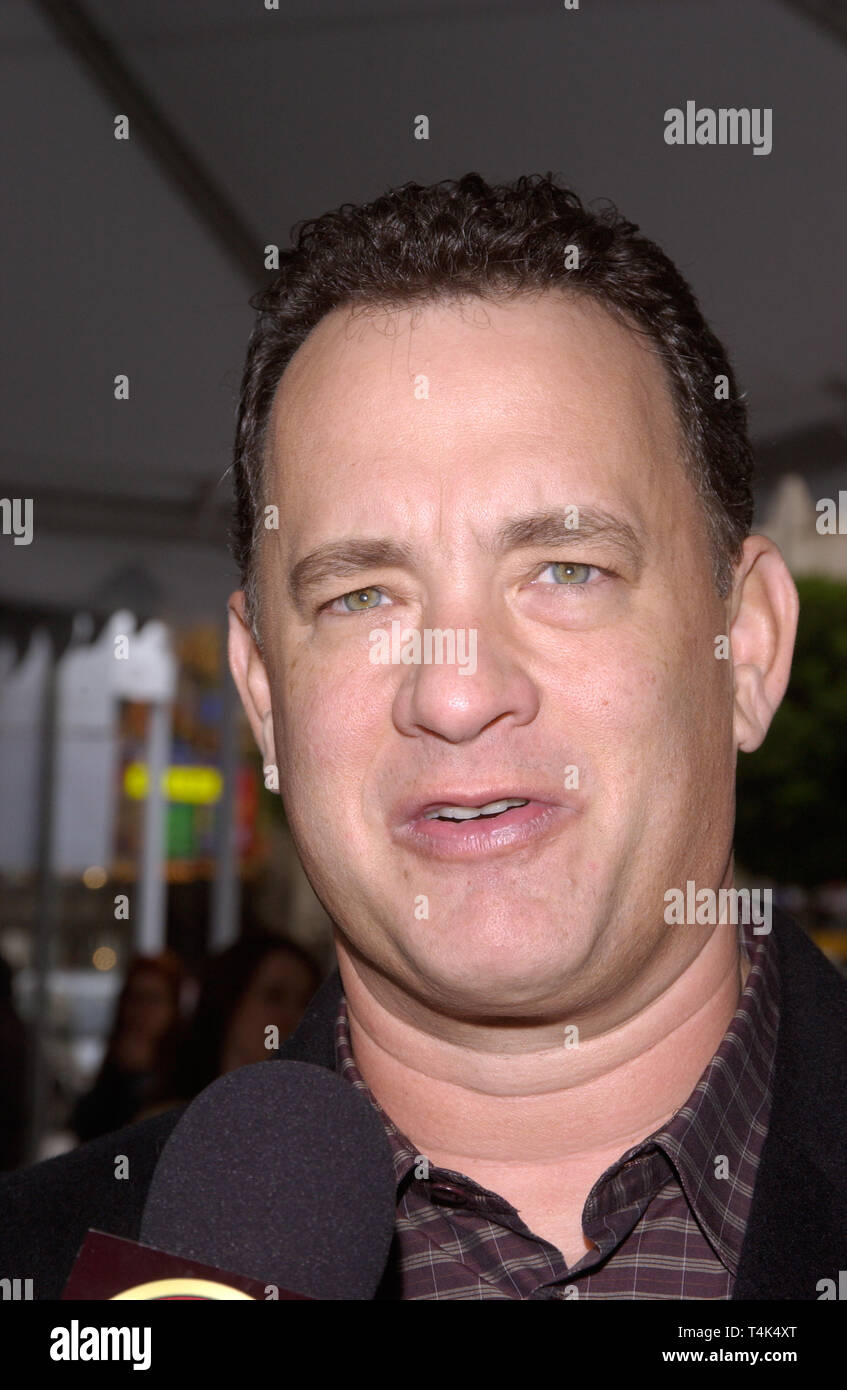 LOS ANGELES, Ca. November 07, 2004: Los Angeles, CA; Schauspieler Tom Hanks im Hollywood Premiere seines neuen Films Polar Express. Stockfoto