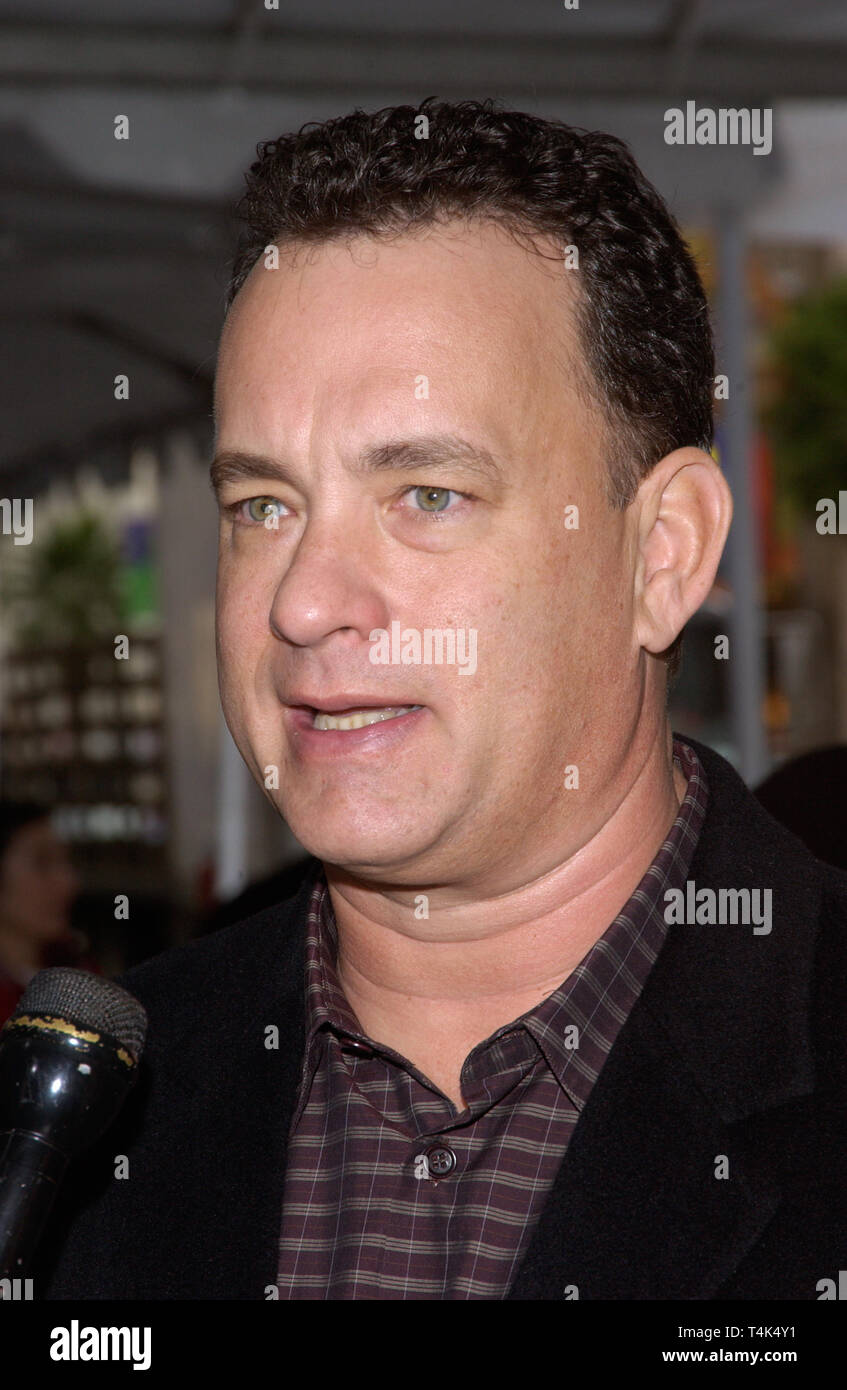 LOS ANGELES, Ca. November 07, 2004: Los Angeles, CA; Schauspieler Tom Hanks im Hollywood Premiere seines neuen Films Polar Express. Stockfoto